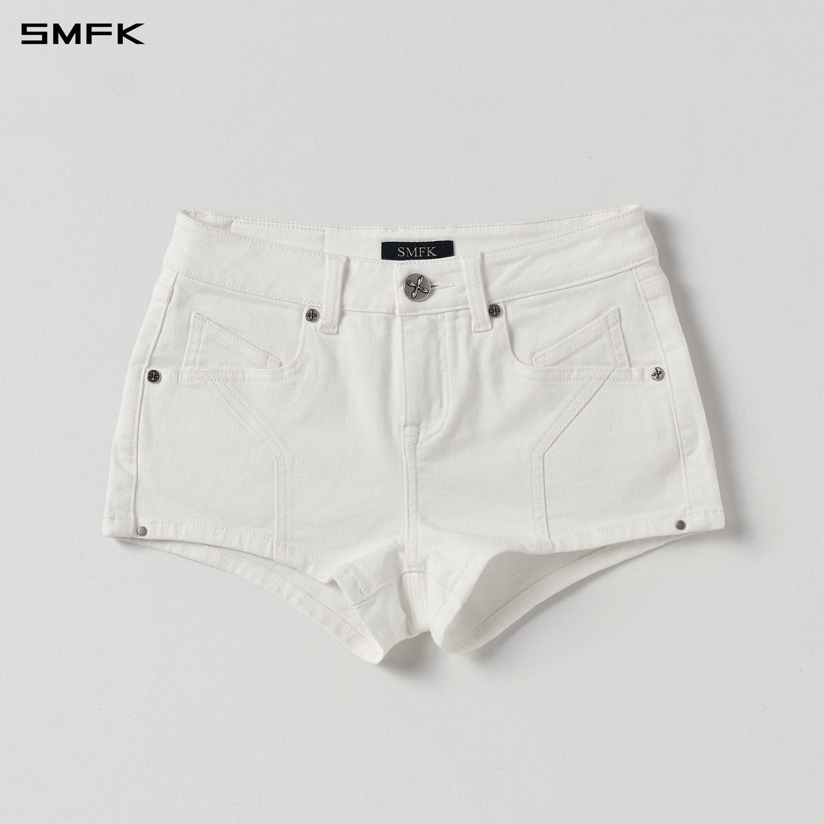 MIRAGE PRISM LOW WAIST DENIM SHORTS/E-COTTON CLOUD WHITE