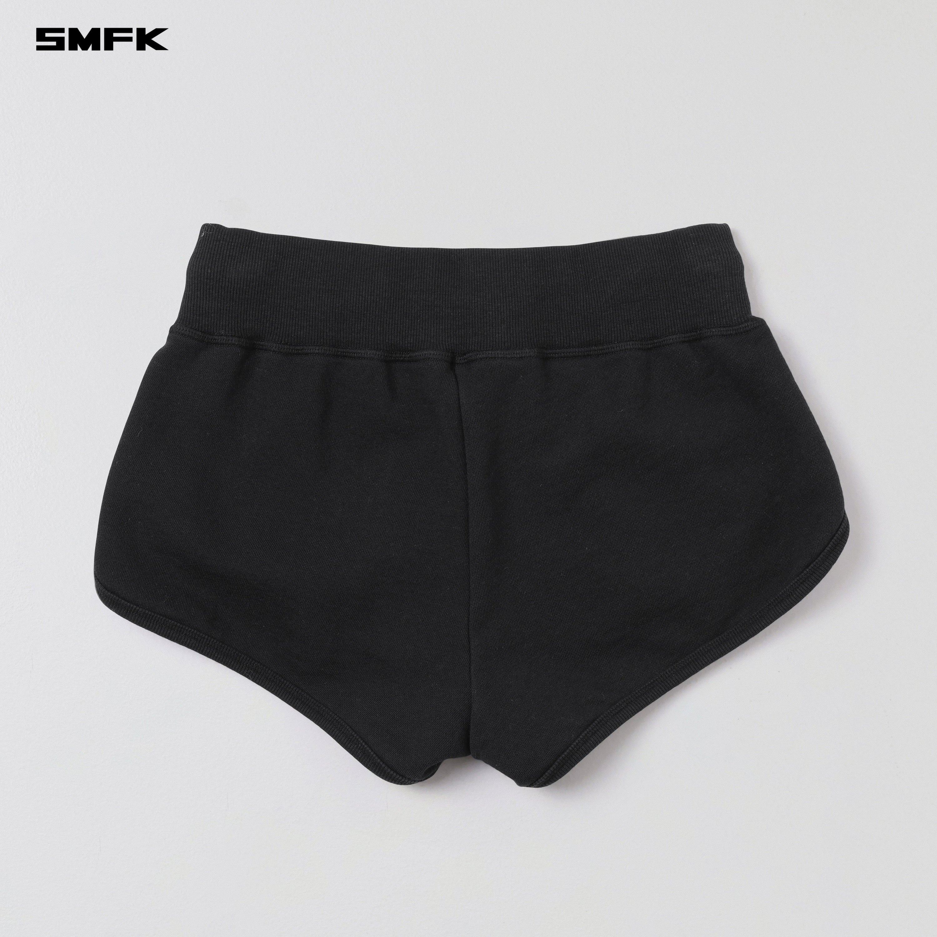 PERMANENT SLIM SUPER SHORTS/COTTON WOOL WILD BLACK