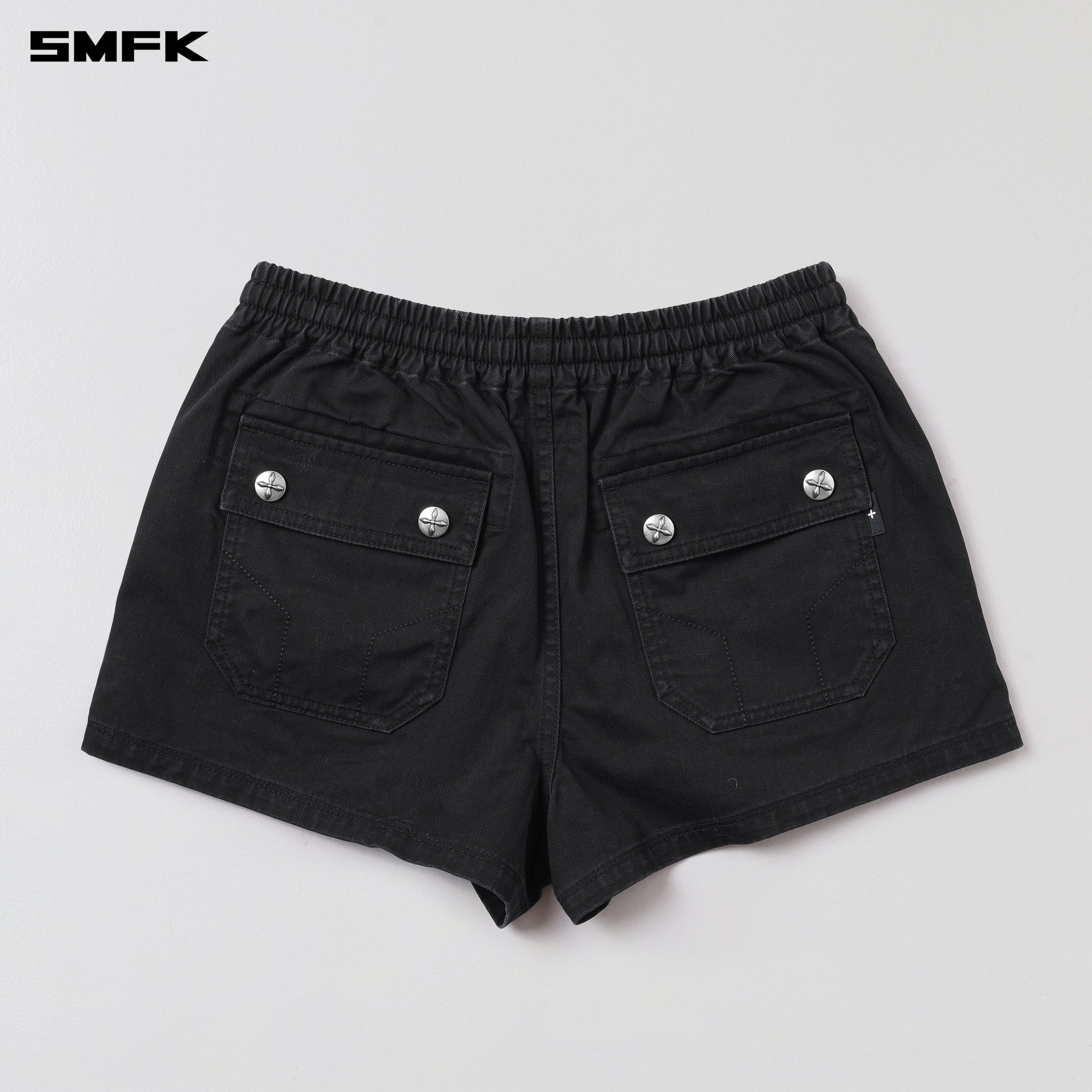 COMPASS MODE RISE-UP  SPORTS SHORTS/COTTON WILD BLACK