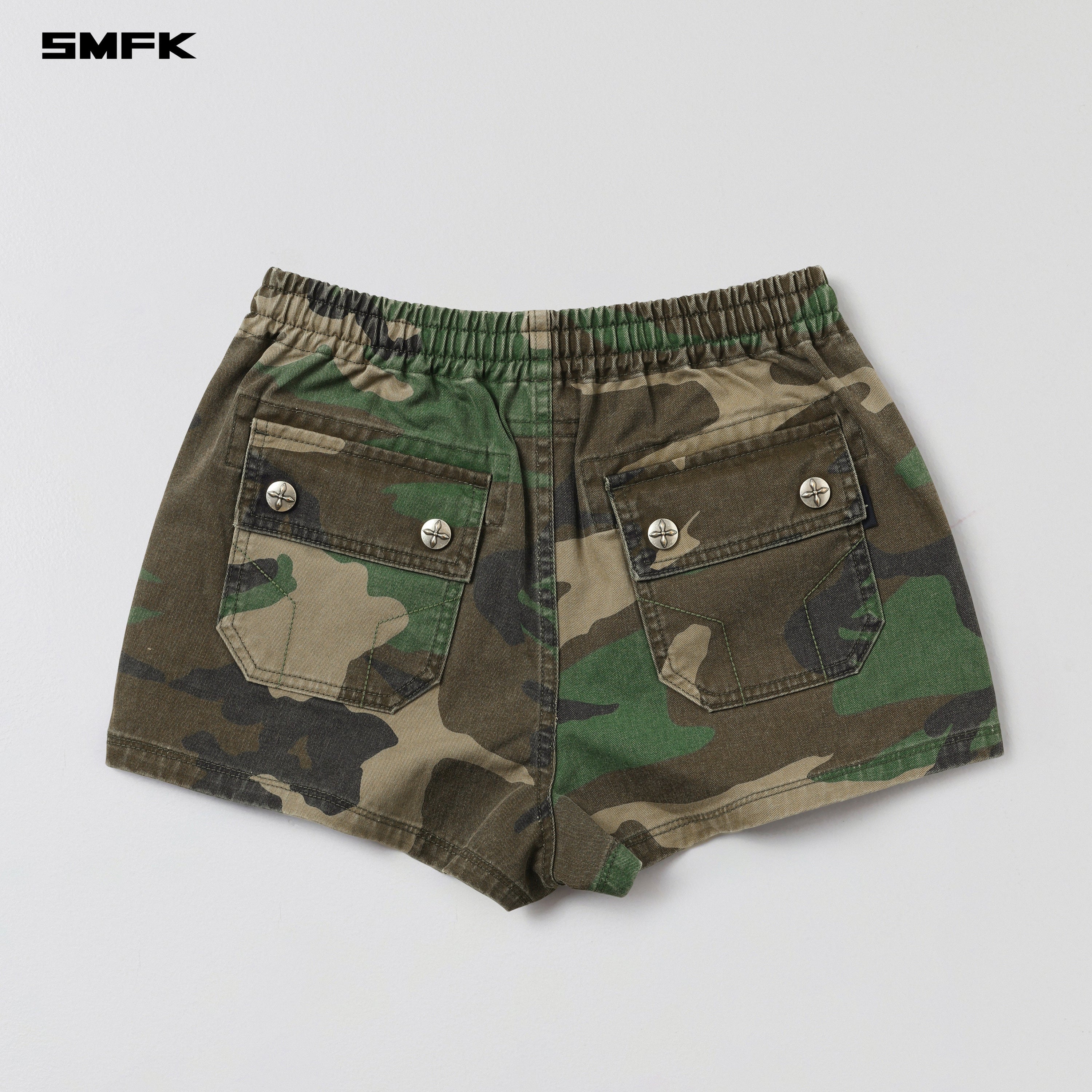 COMPASS MODE RISE-UP SPORTS SHORTS/COTTON ARMY GREEN CAMOUFLAGE