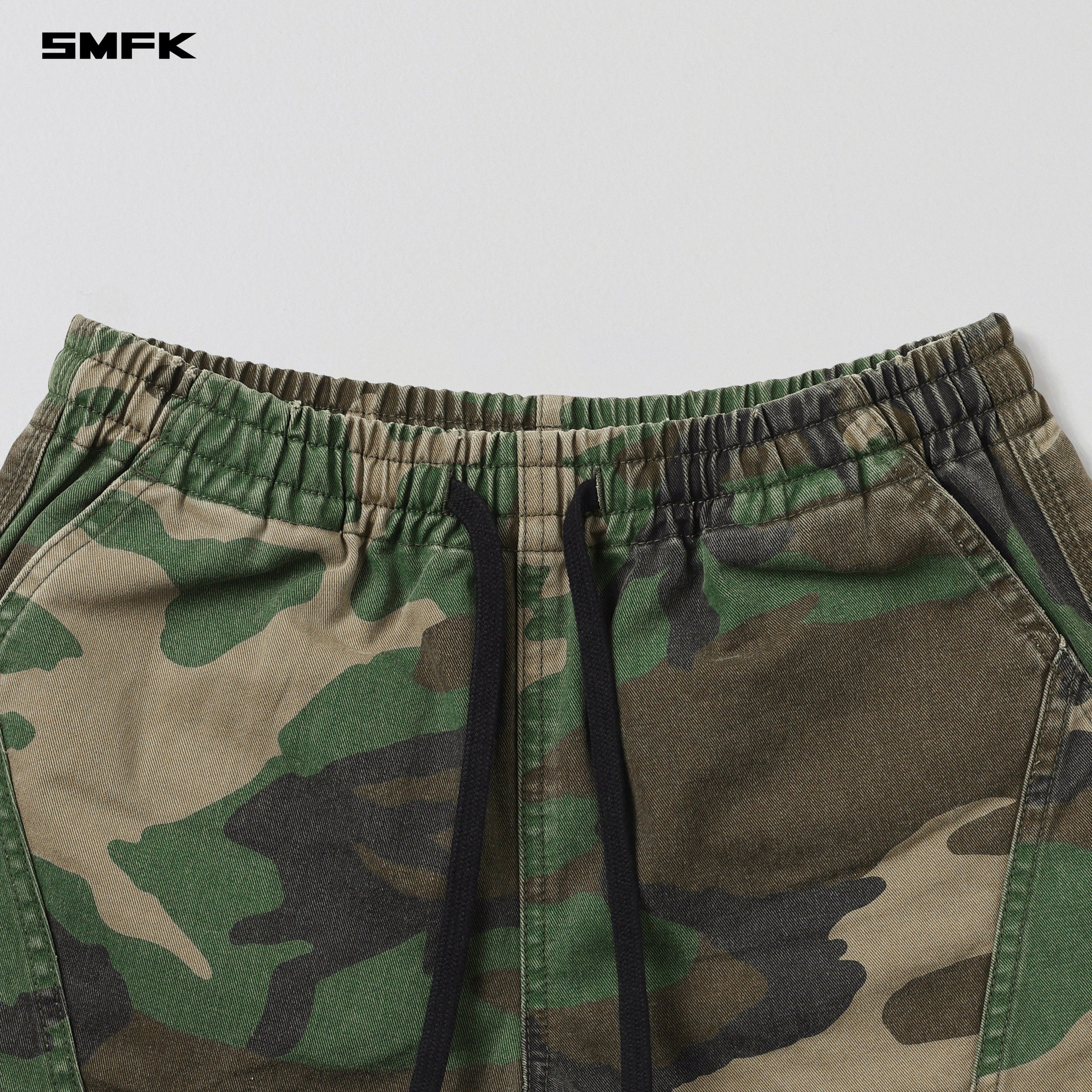 COMPASS MODE RISE-UP SPORTS SHORTS/COTTON ARMY GREEN CAMOUFLAGE