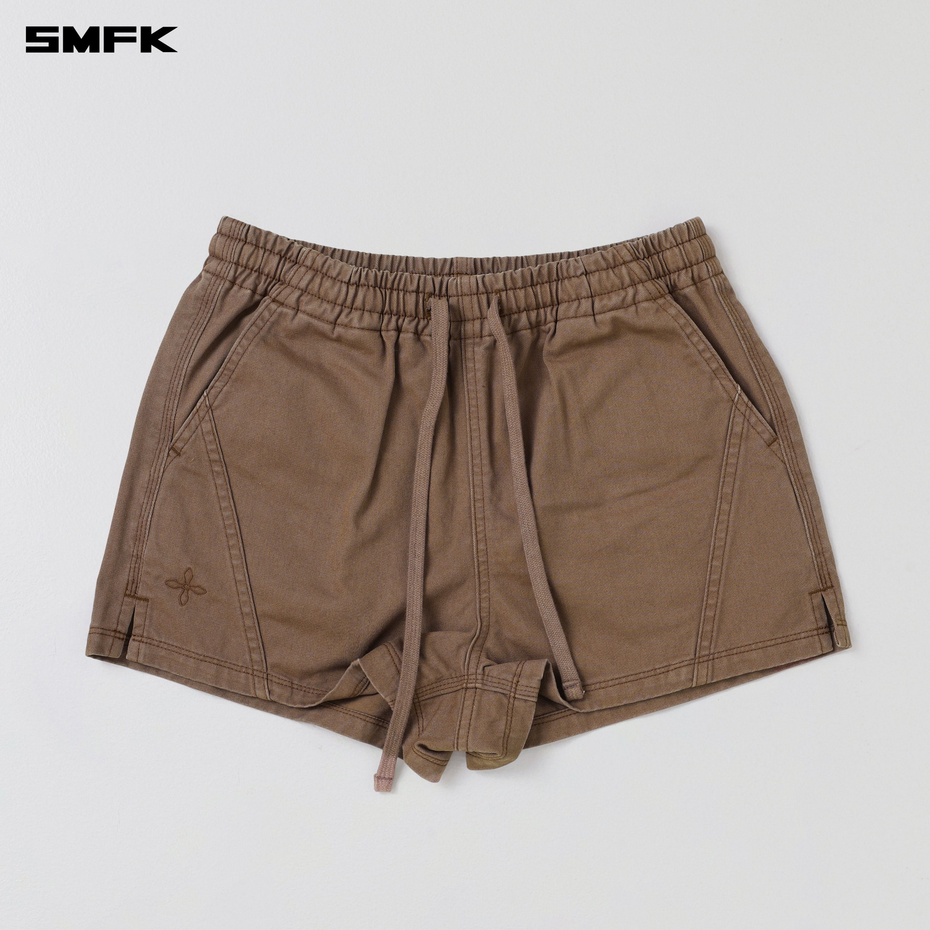 COMPASS MODE RISE-UP  SPORTS SHORTS/COTTON SHADOW BROWN