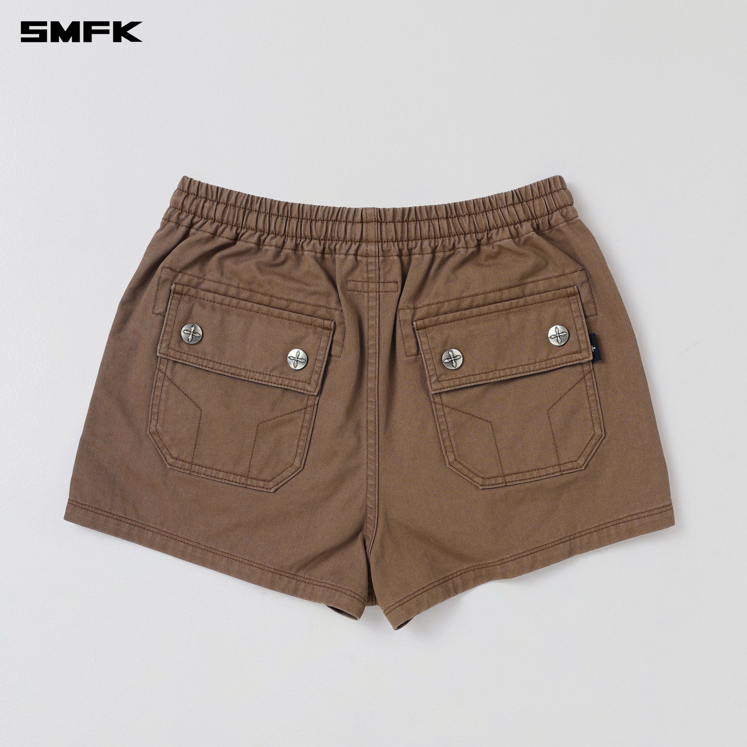 COMPASS MODE RISE-UP  SPORTS SHORTS/COTTON SHADOW BROWN