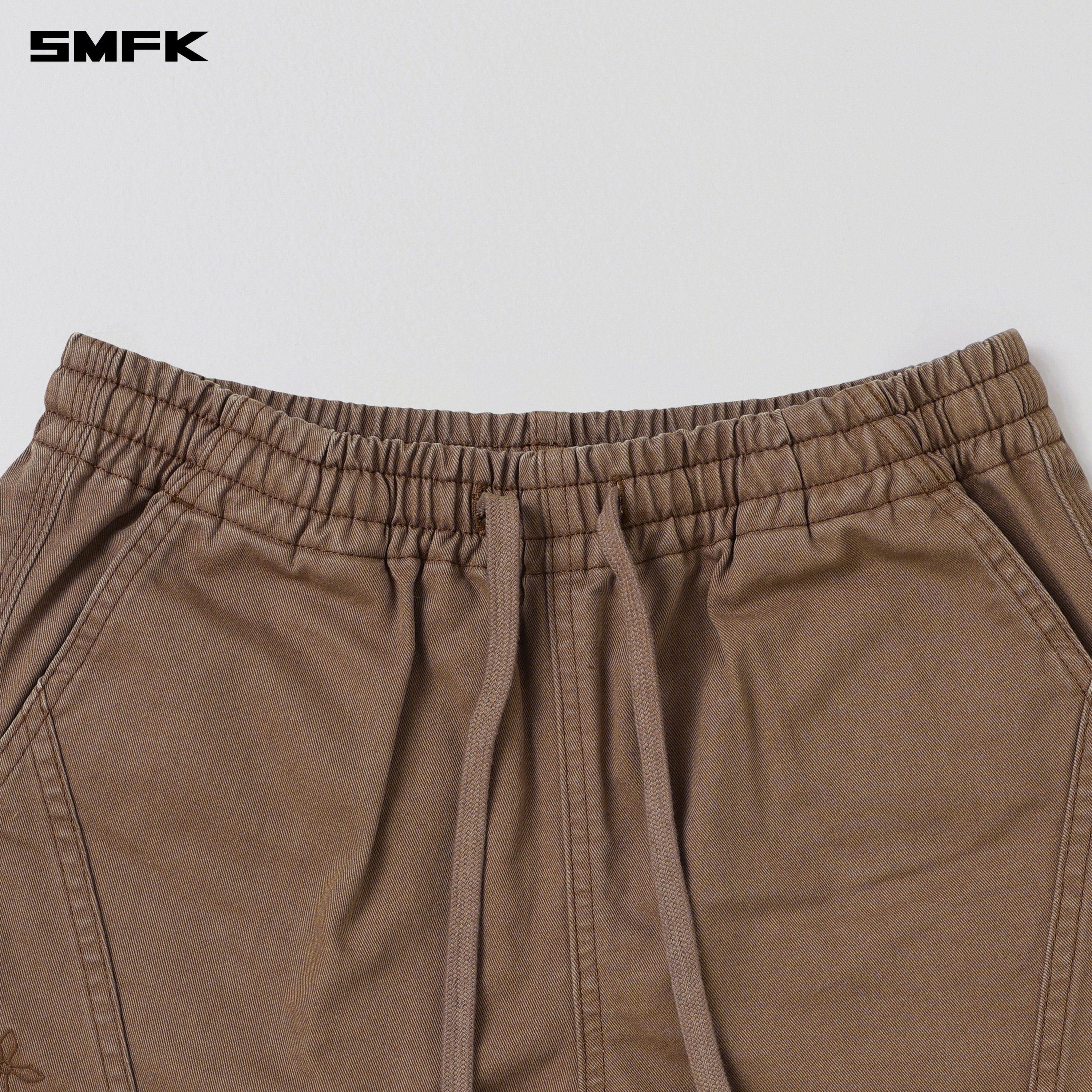 COMPASS MODE RISE-UP  SPORTS SHORTS/COTTON SHADOW BROWN