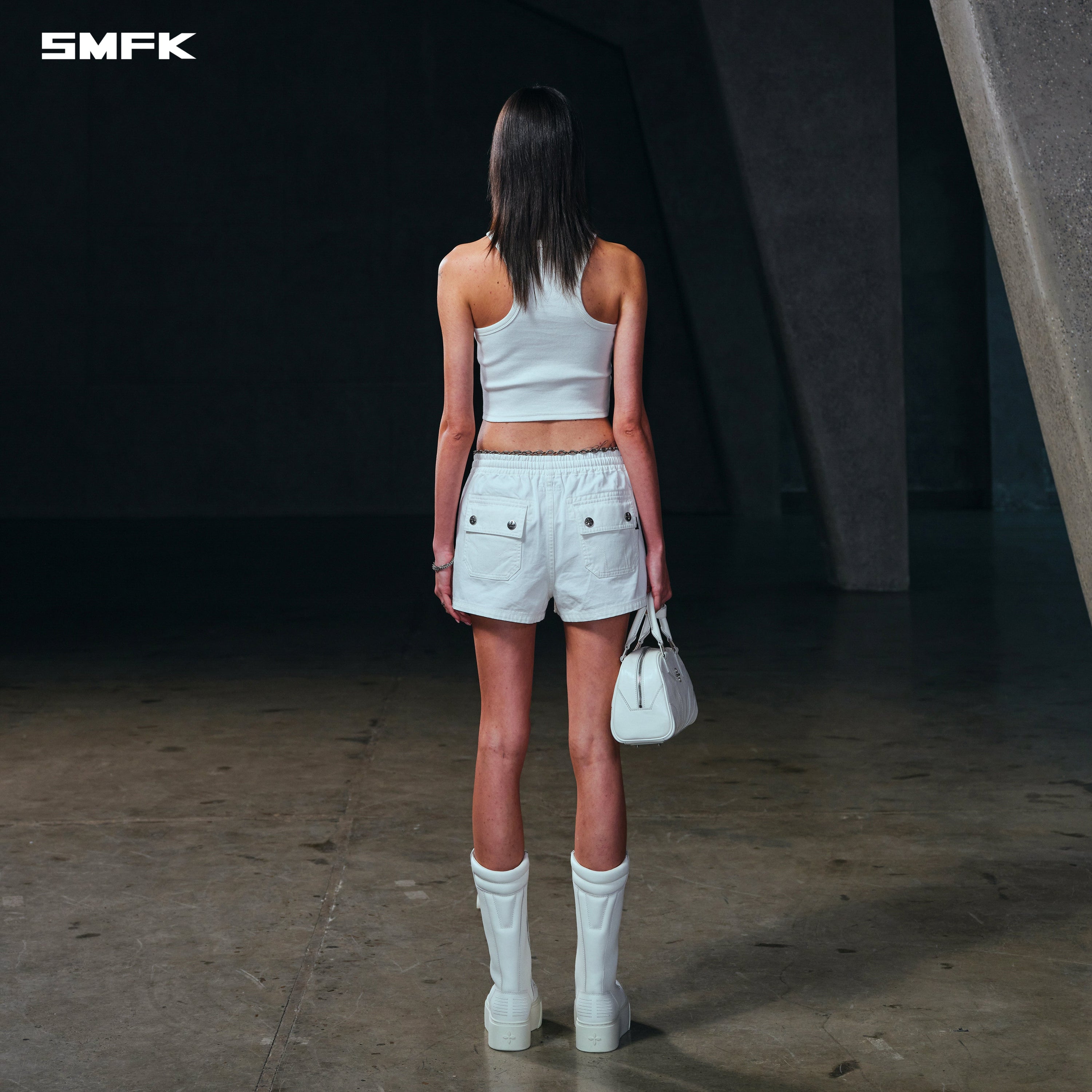 COMPASS MODE RISE-UP  SPORTS SHORTS/COTTON CLOUD WHITE