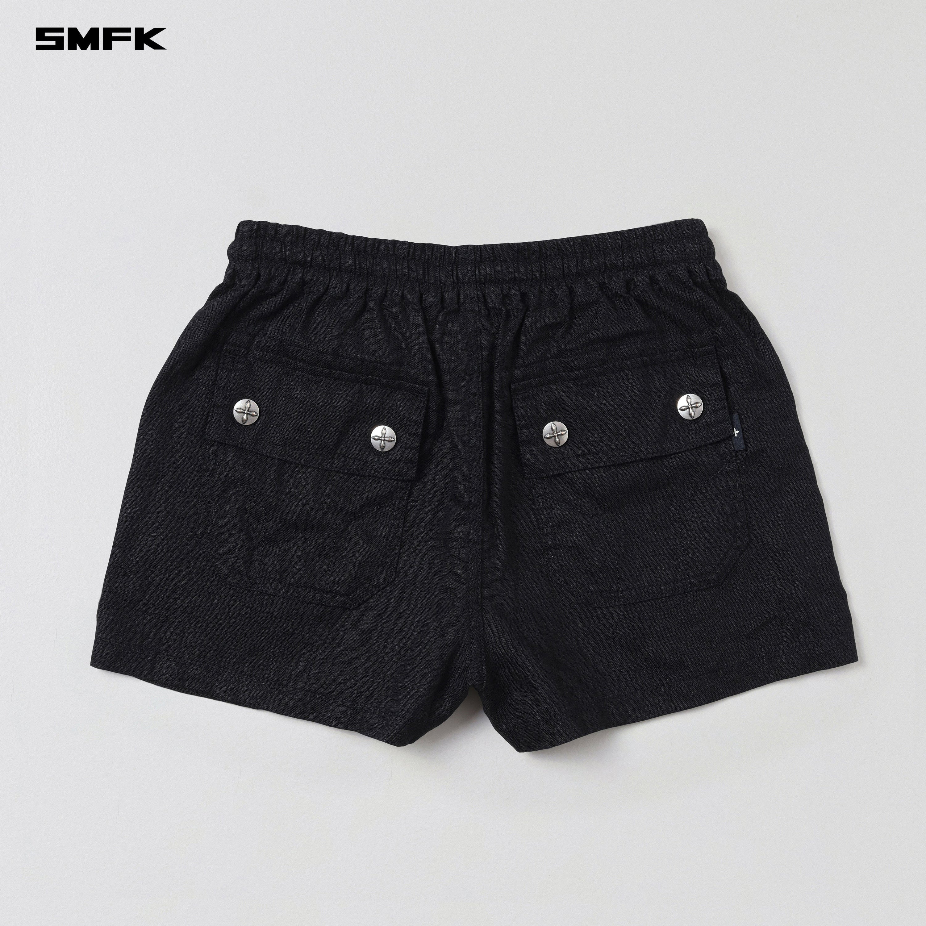 COMPASS ROVE CARGO SHORTS/LINEN WILD BLACK