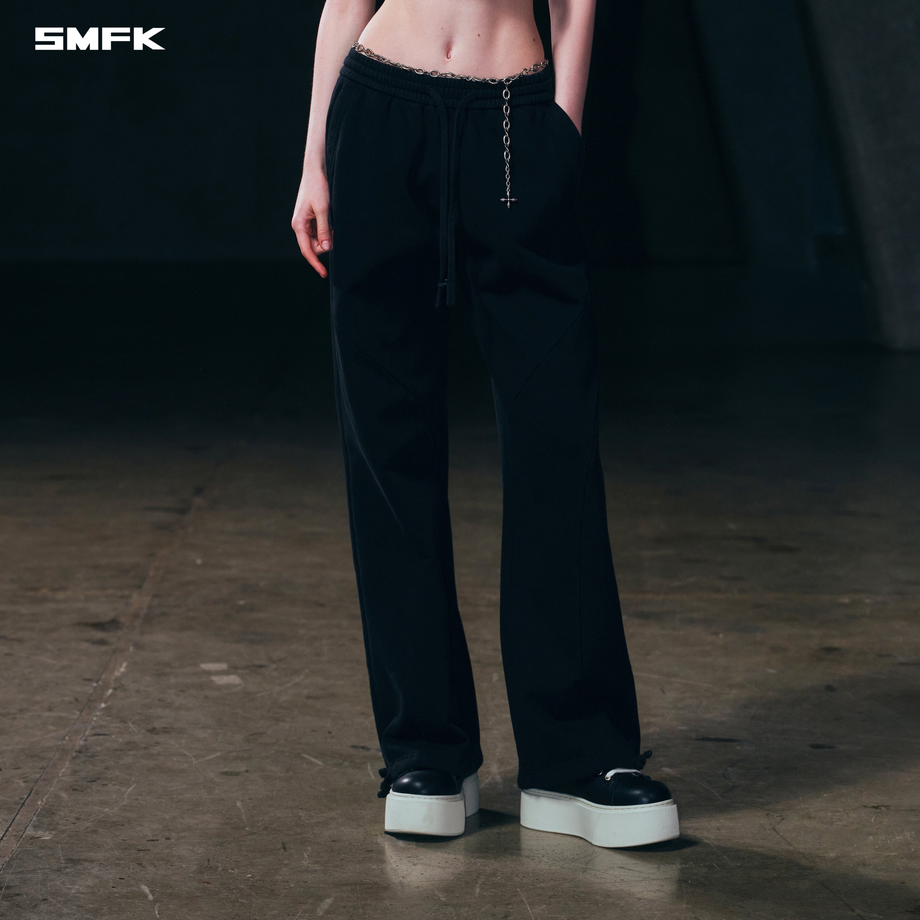 VINTAGE MUSE STRT SPORTS PANTS/COTTON VANISH BLACK