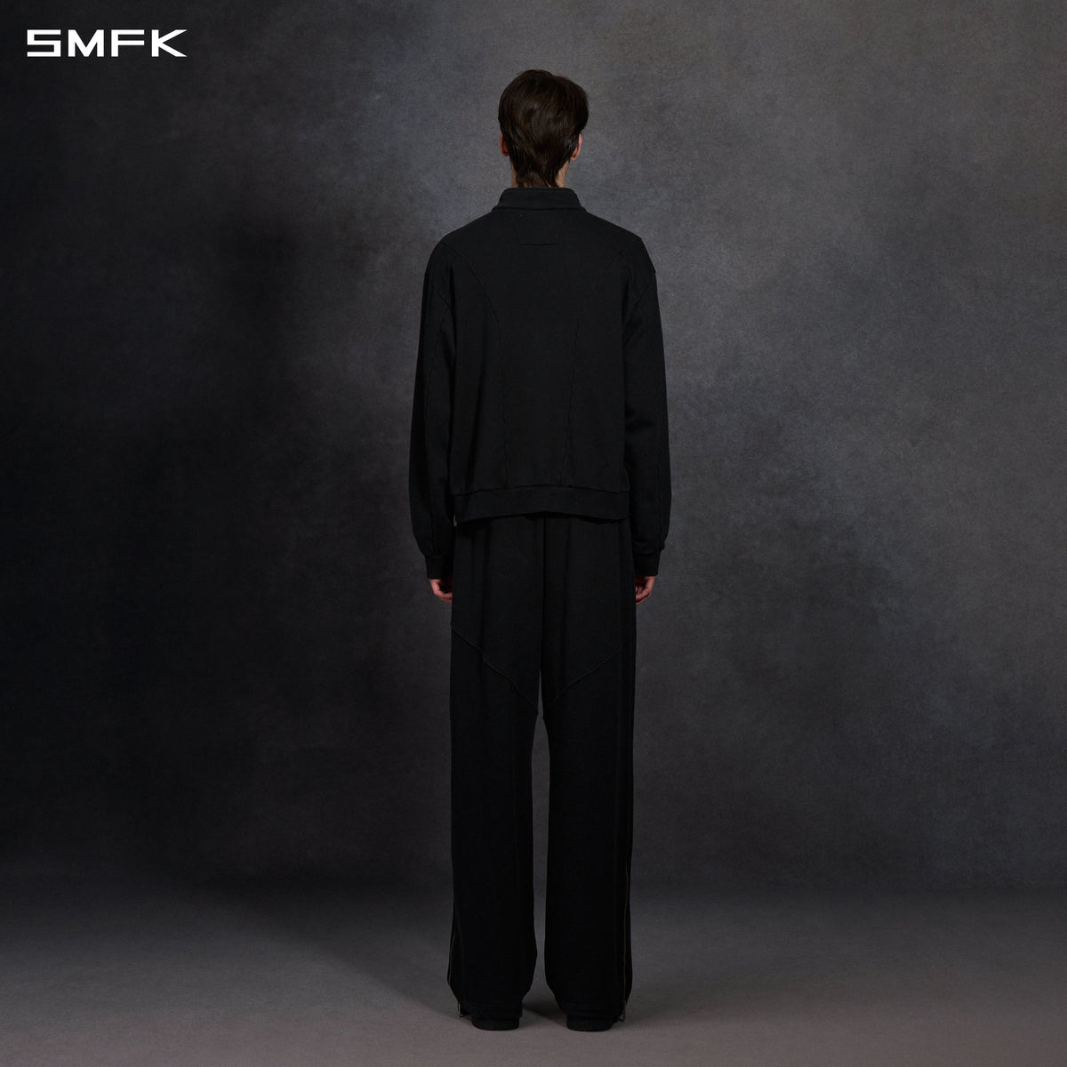 MYTH AEOLUS EVOLVE LOOSE KINTED PANTS /COLD DYE/U COLD DYE BLACK