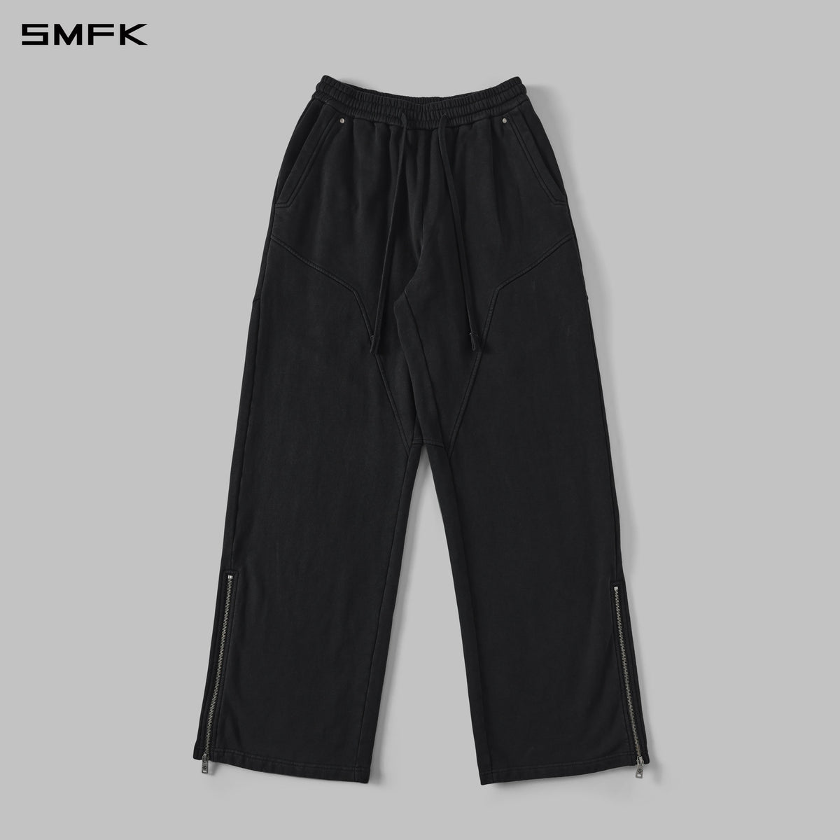 MYTH AEOLUS EVOLVE LOOSE KINTED PANTS /COLD DYE/U COLD DYE BLACK