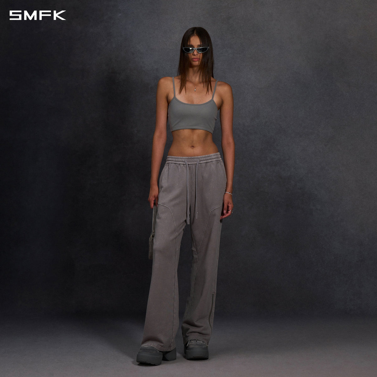 MYTH AEOLUS EVOLVE LOOSE KINTED PANTS /COLD DYE/U COLD DYE GREY