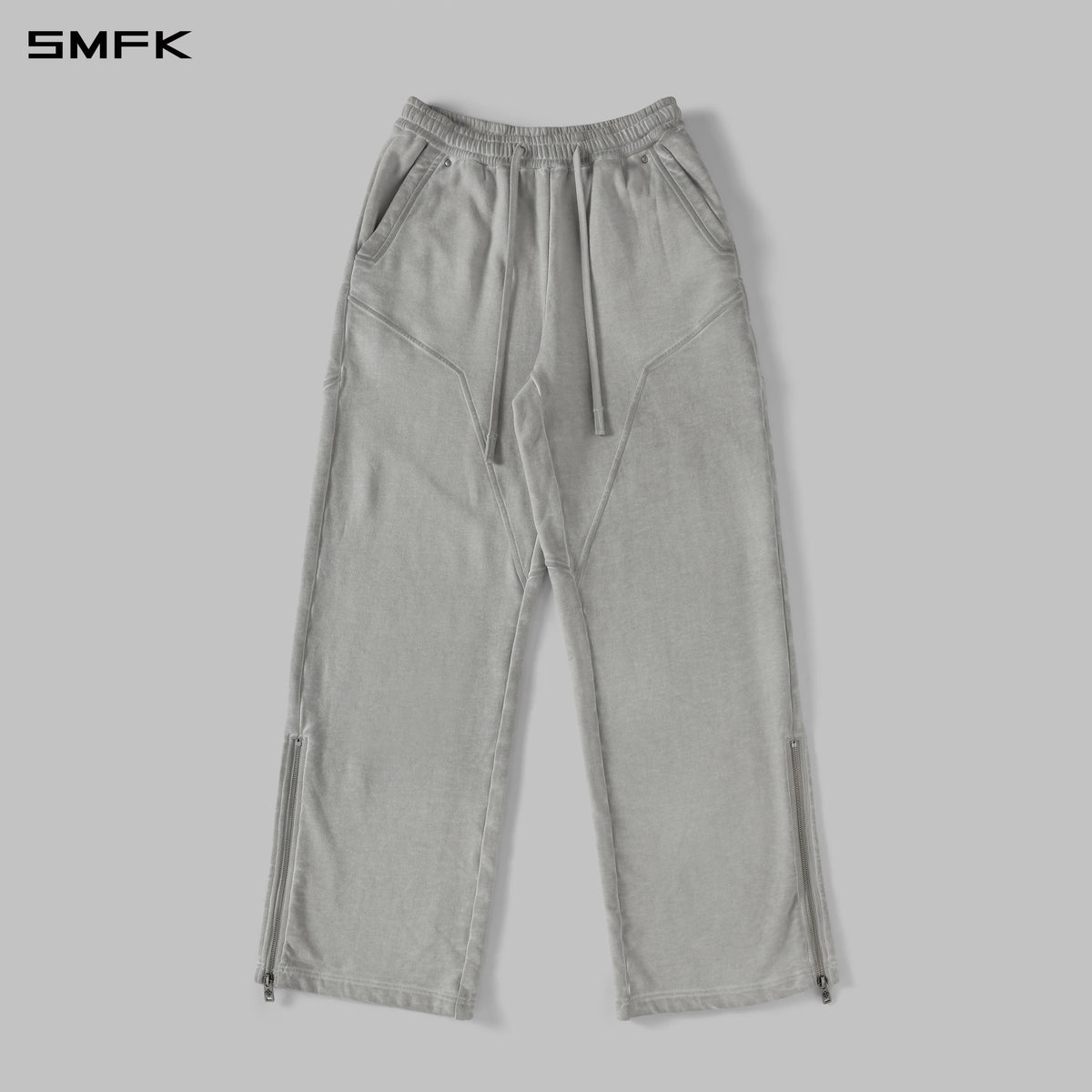 MYTH AEOLUS EVOLVE LOOSE KINTED PANTS /COLD DYE/U CLOUD GREY