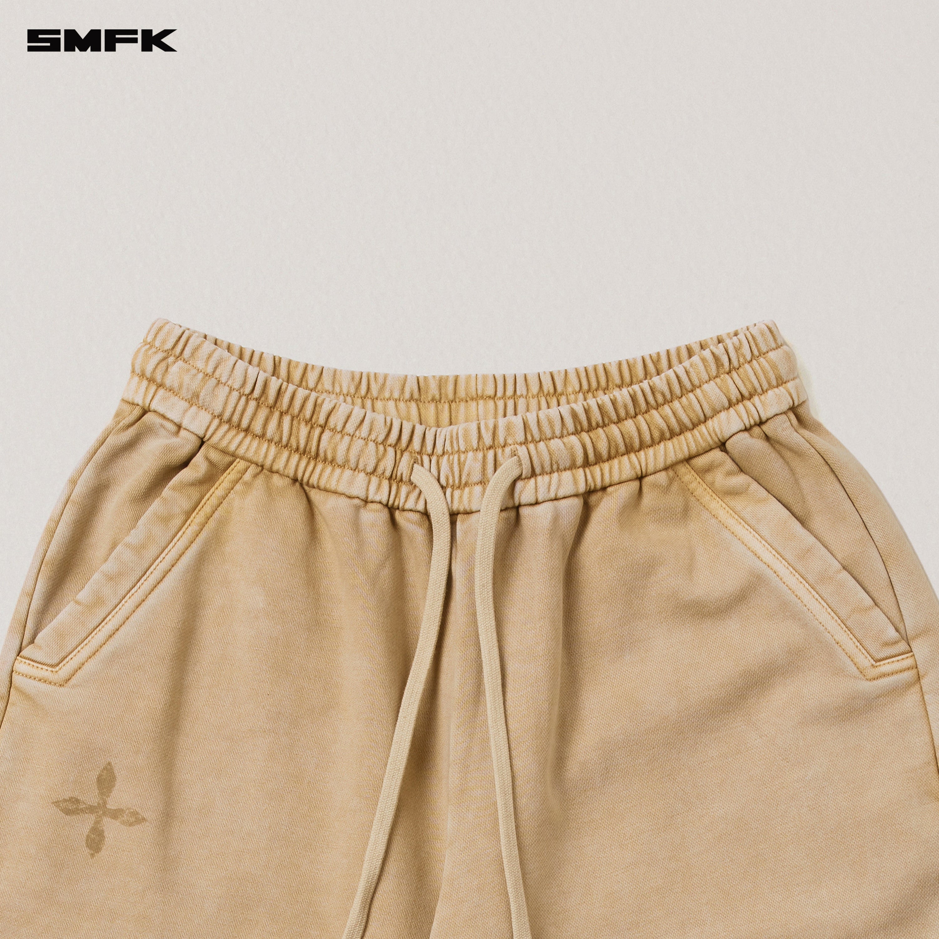 VINTAGE-SAVAGE LOOSE SPORTS PANTS/FADE DYE FADING DESERT