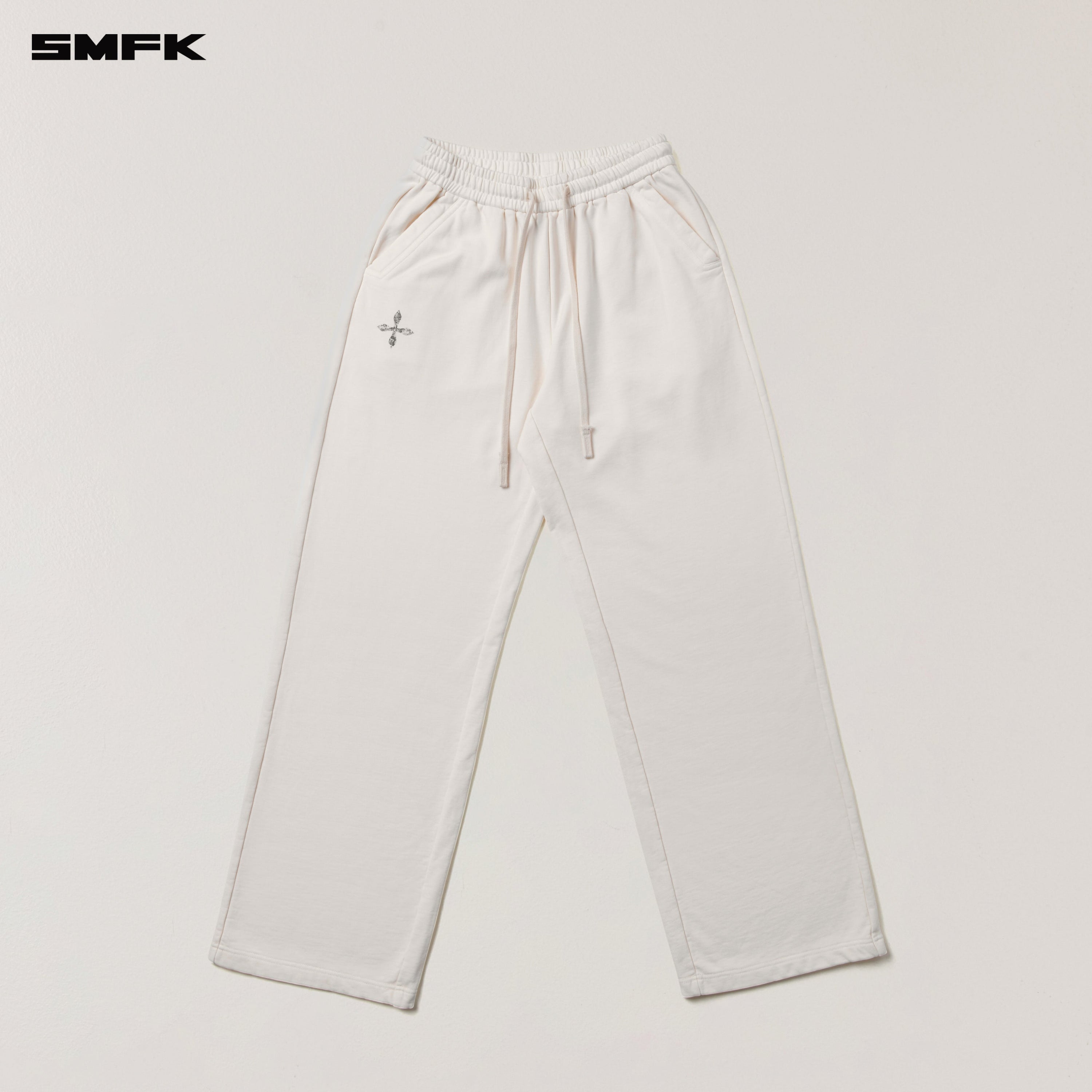 VINTAGE-SAVAGE LOOSE SPORTS PANTS/FADE DYE SNOW MOUNTAIN WHITE