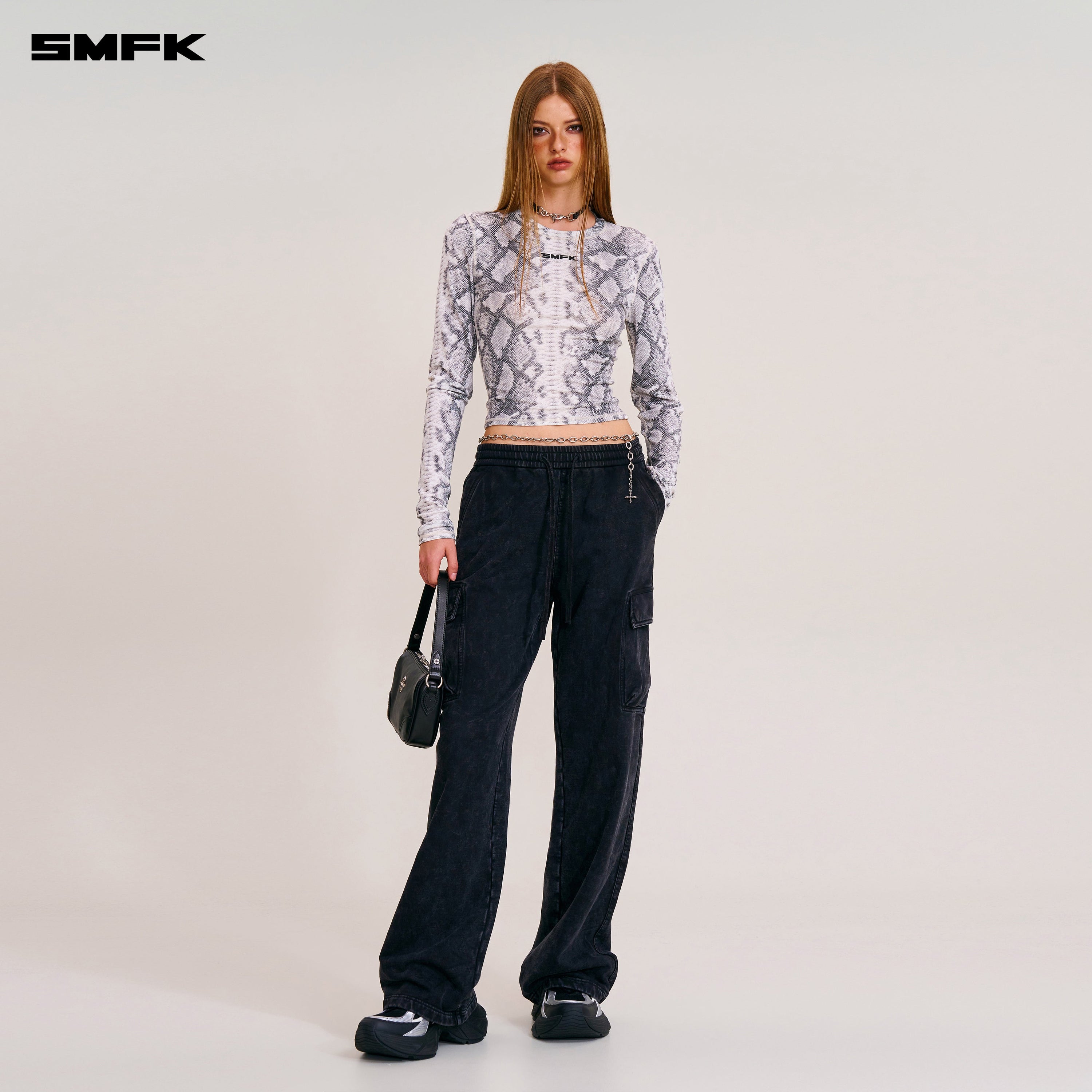 VINTAGE-SAFARI LOOSE SPORTS PANTS/FADE DYE WILD BLACK