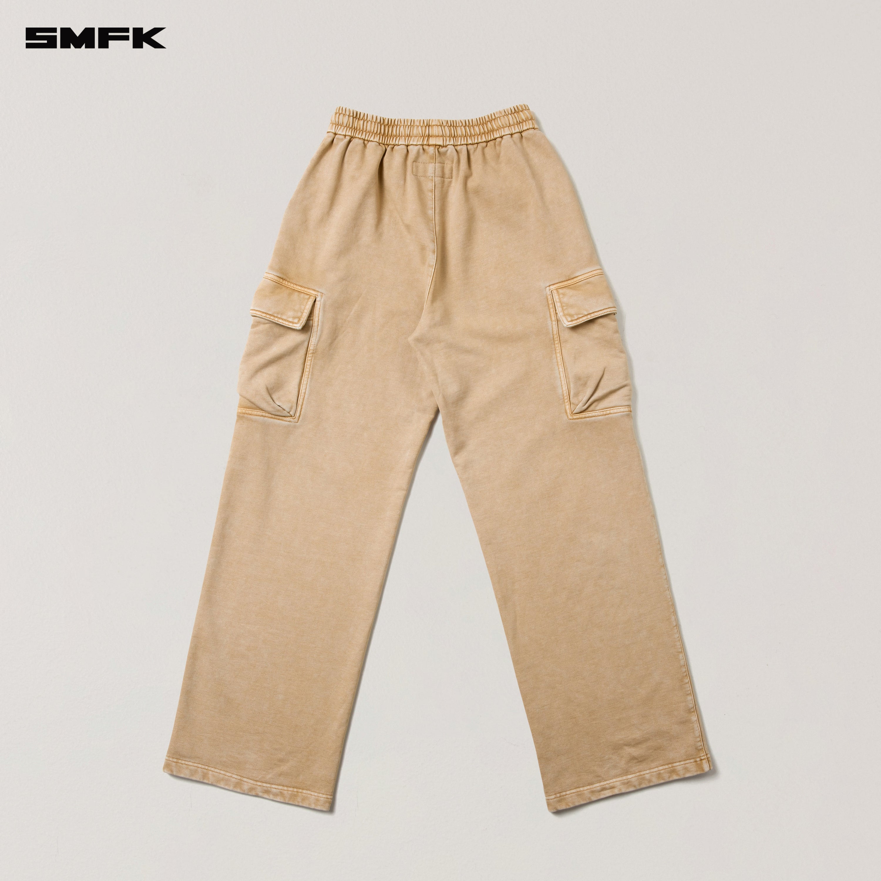 VINTAGE-SAFARI LOOSE SPORTS PANTS/FADE DYE FADING DESERT