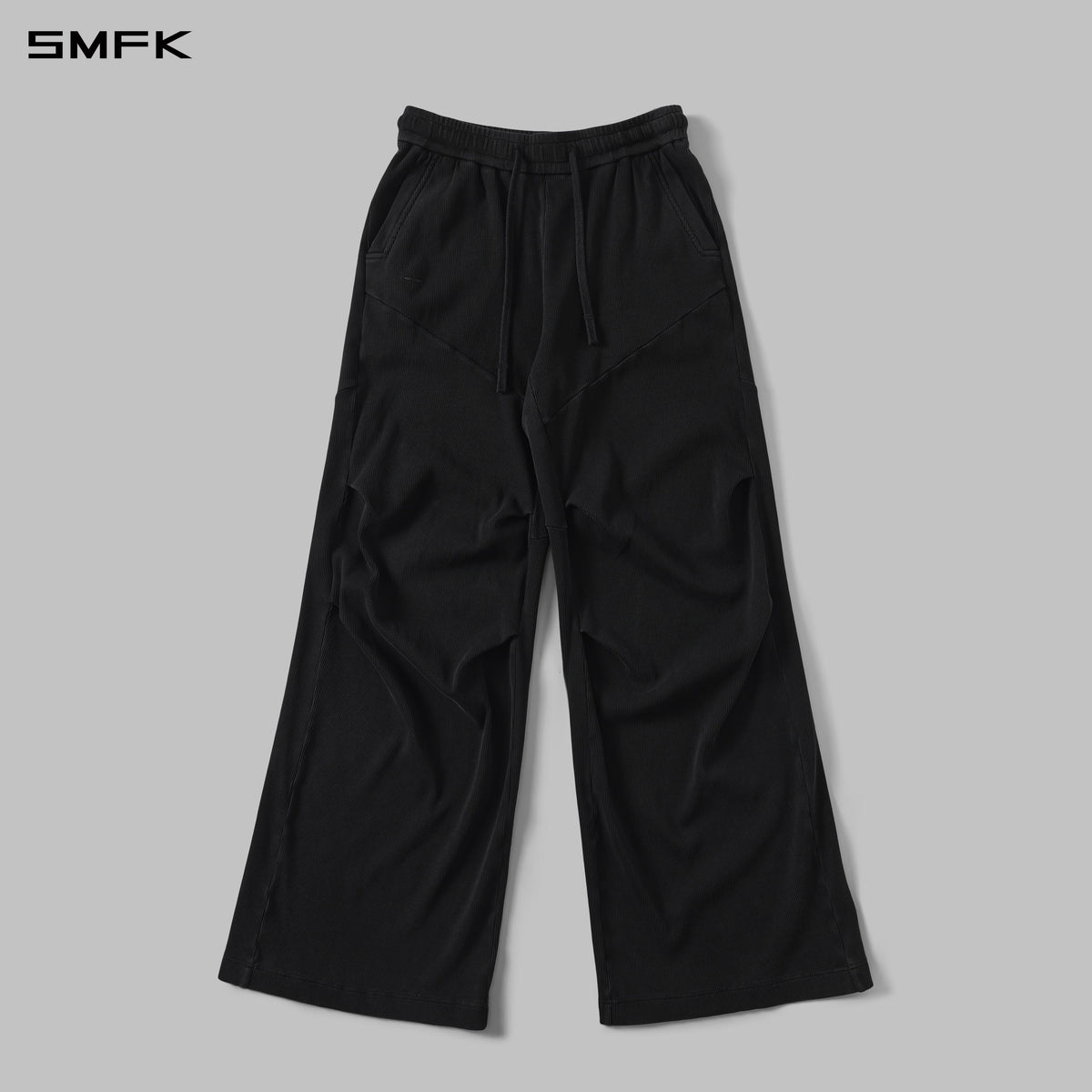 MYTH AEOLUS DECONSTRUCT STRT PANTS/COLD DYE/W COLD DYE BLACK