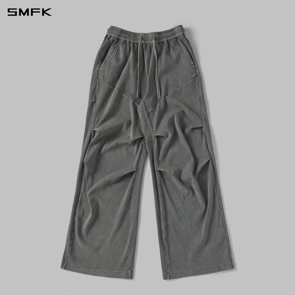 MYTH AEOLUS DECONSTRUCT STRT PANTS/COLD DYE/W COLD DYE GREY