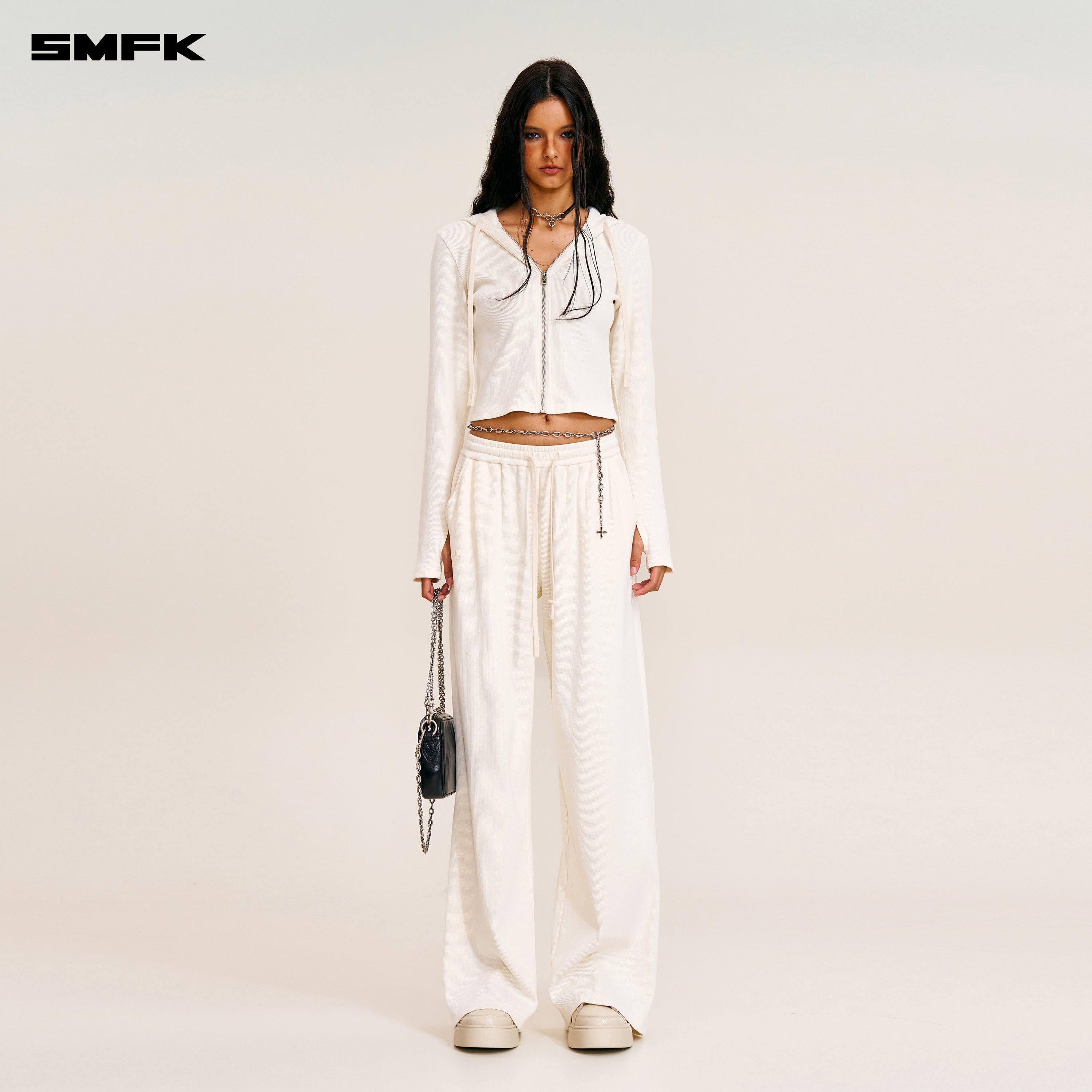 VINTAGE-SAVAGE STRAIGHT SPORTS PANTS/FADE DYE SNOW MOUNTAIN WHITE