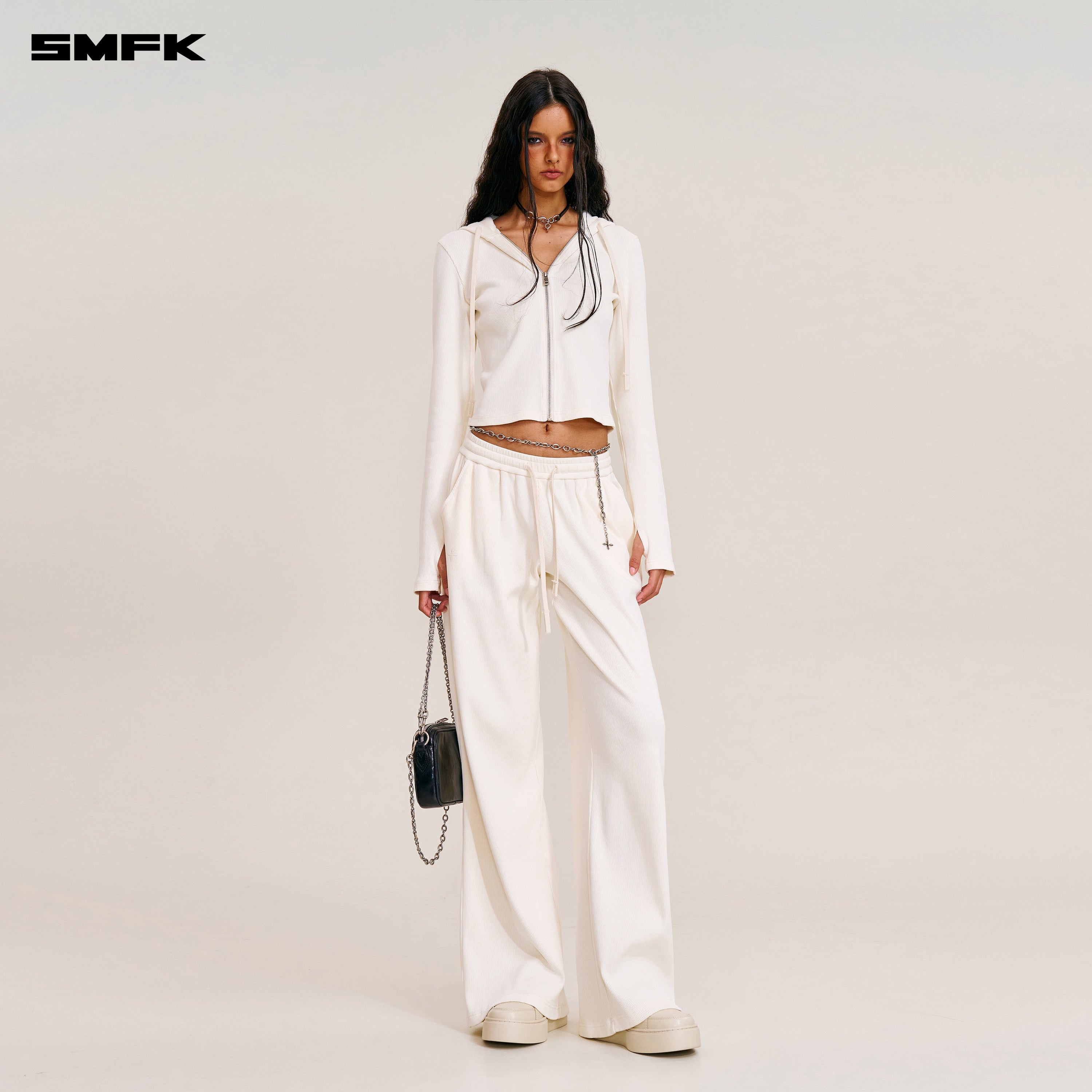 VINTAGE-SAVAGE STRAIGHT SPORTS PANTS/FADE DYE SNOW MOUNTAIN WHITE