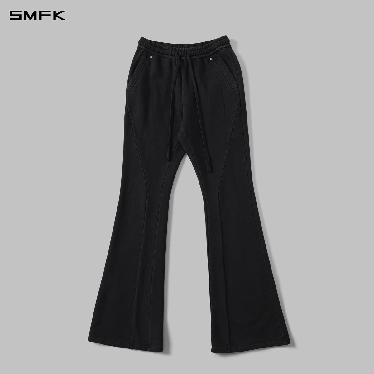 MYTH AEOLUS MUTATION FLARE PANTS/COLD DYE/W COLD DYE BLACK