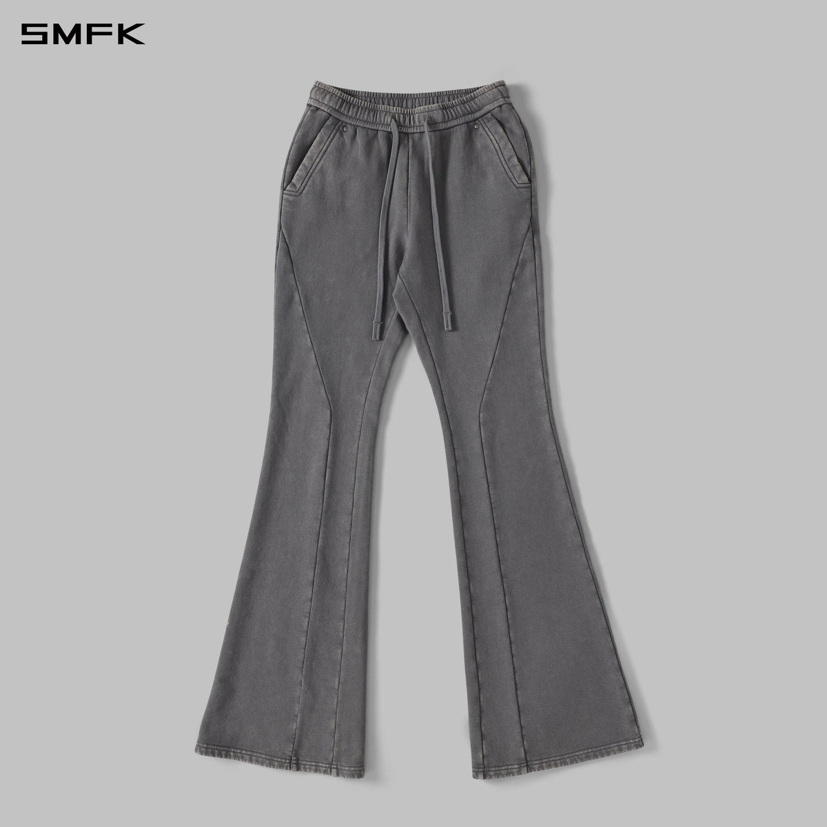 MYTH AEOLUS MUTATION FLARE PANTS/COLD DYE/W COLD DYE GREY