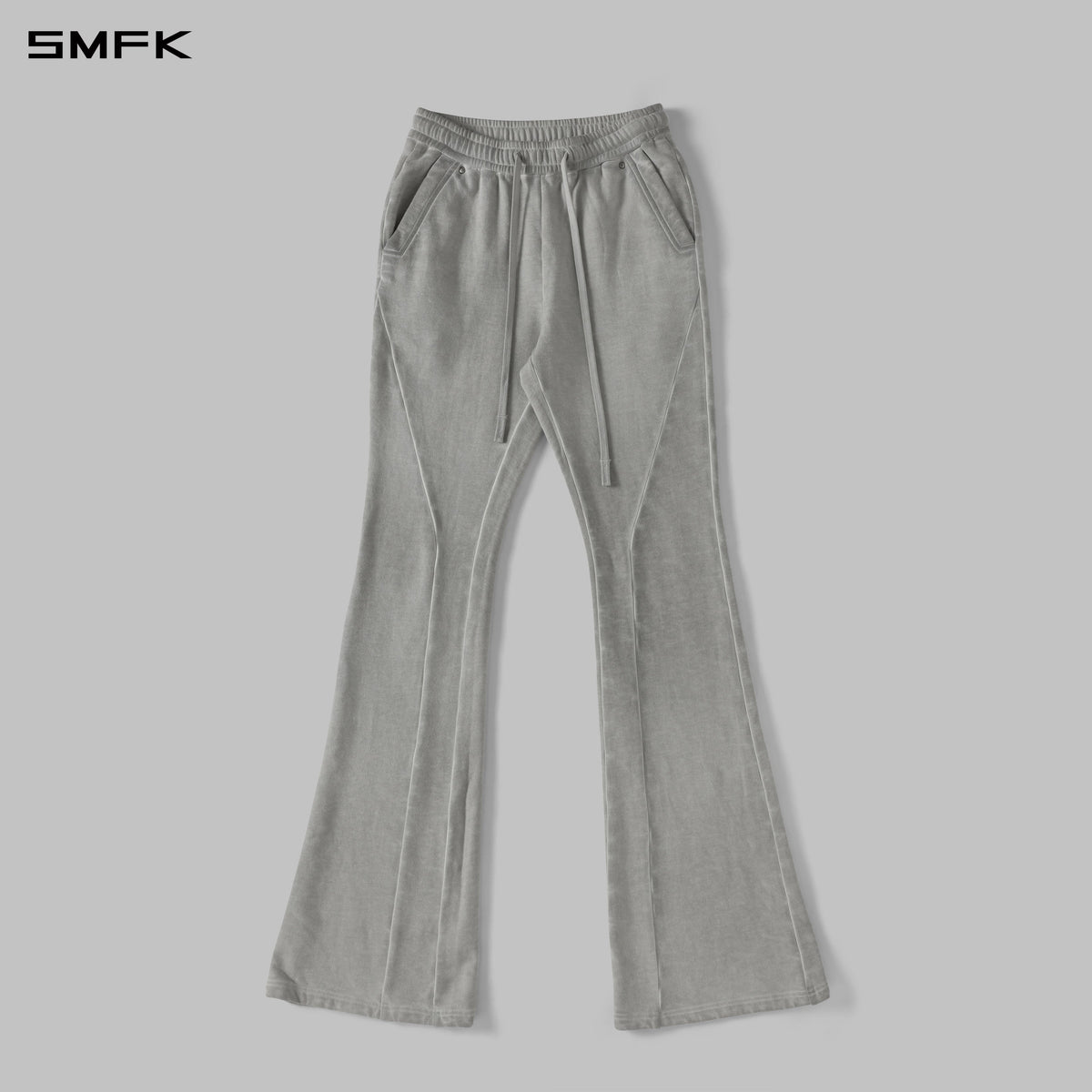 MYTH AEOLUS MUTATION FLARE PANTS/COLD DYE/W CLOUD GREY