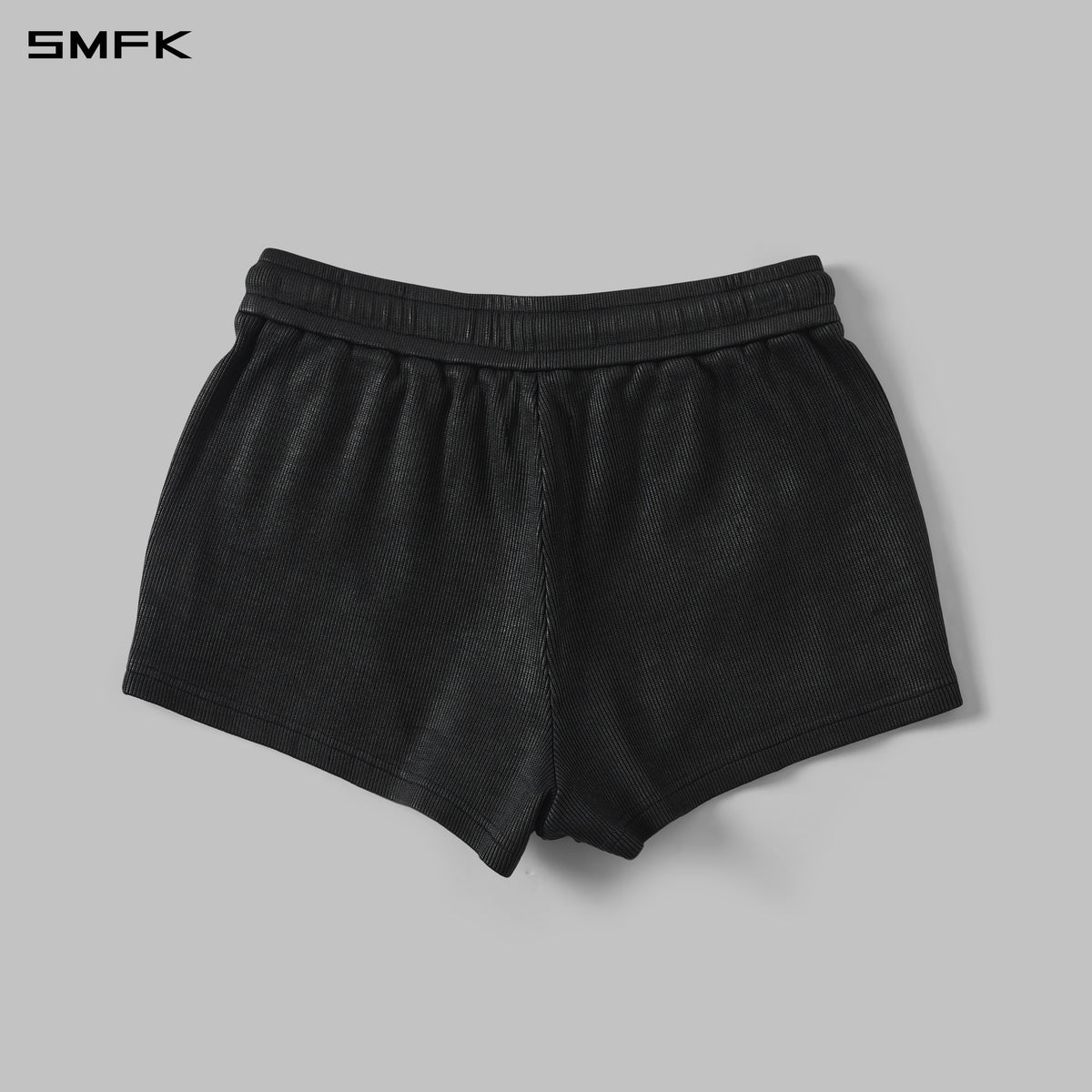 MYTH AEOLUS EVOLUTION COLD DYE RIB KNIT SHORTS/COLD DYE+WAX/W INK BLACK