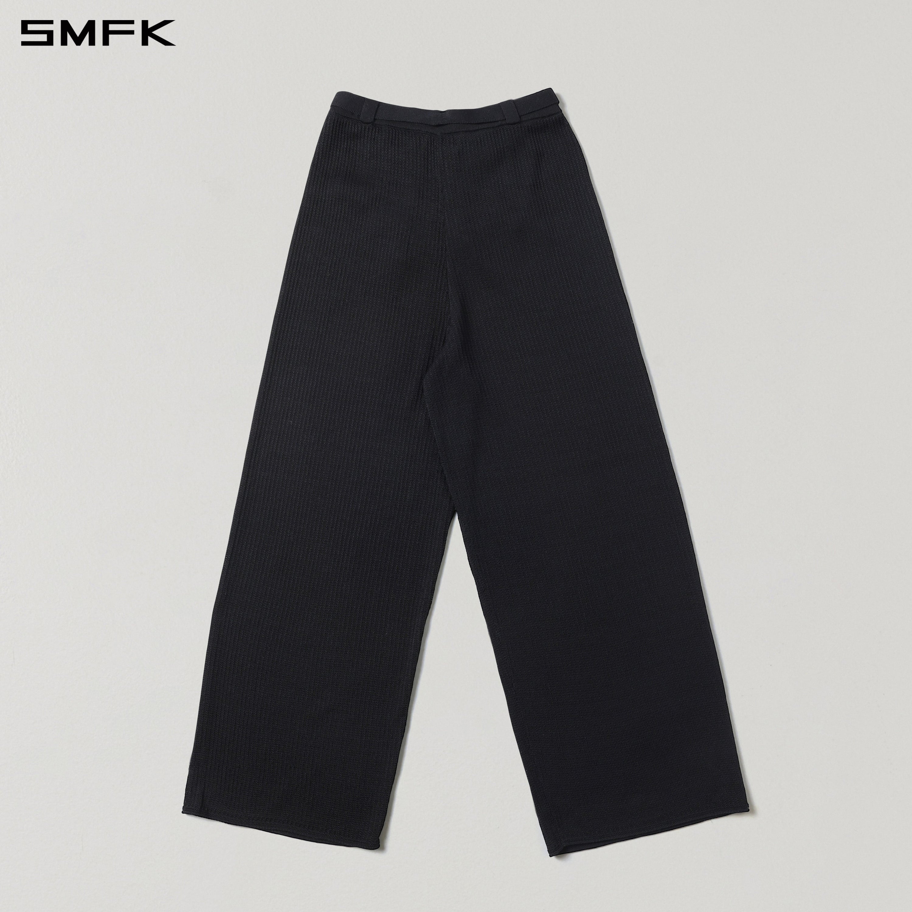 MYTH SEER STRT KNIT PANTS/TENCEL+SILK WILD BLACK