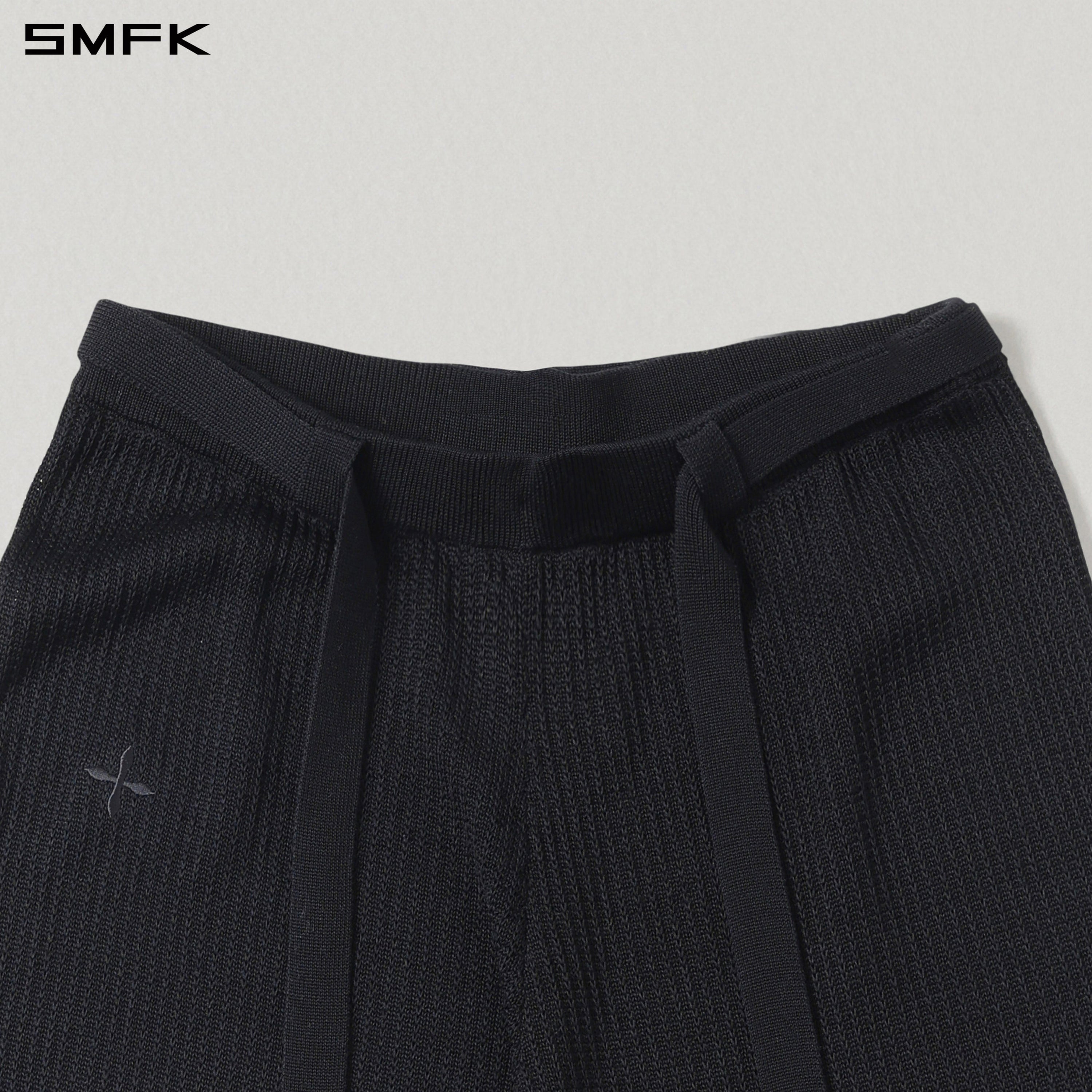 MYTH SEER STRT KNIT PANTS/TENCEL+SILK WILD BLACK