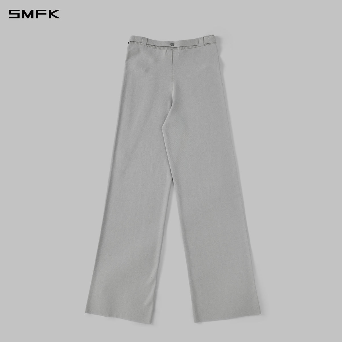 MYTH SIREN EVENING FLARED KNIT PANTS/LENZING TENCEL+SILK+COTTON GLACIER GREY