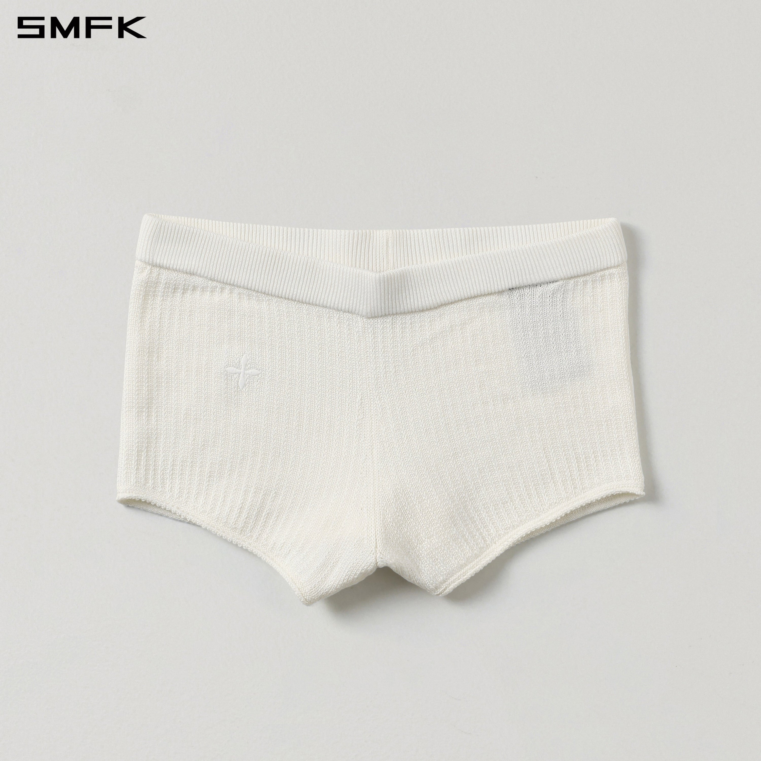 MYTH SEER STRT KNIT SHORTS/TENCEL+SILK CLOUD WHITE