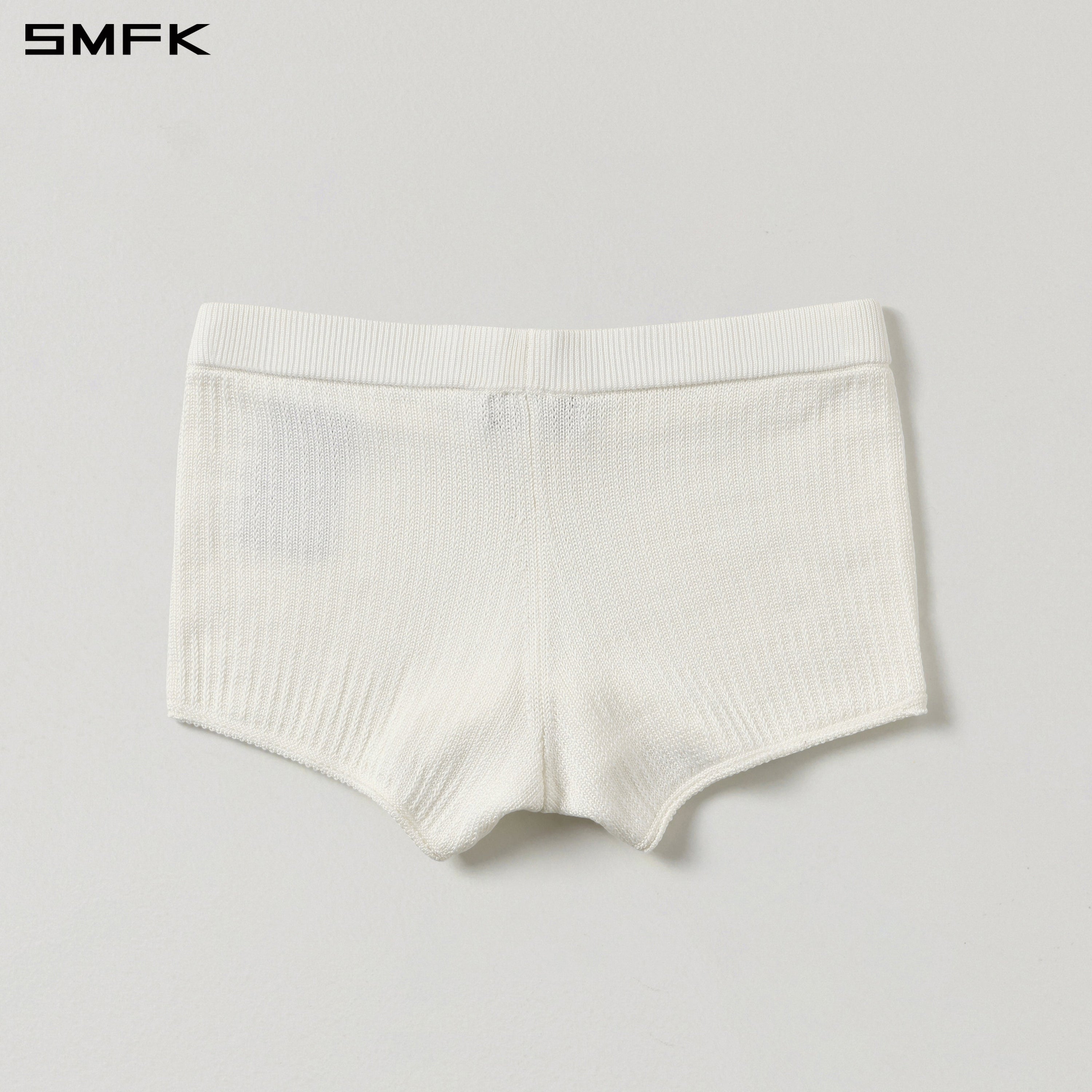 MYTH SEER STRT KNIT SHORTS/TENCEL+SILK CLOUD WHITE