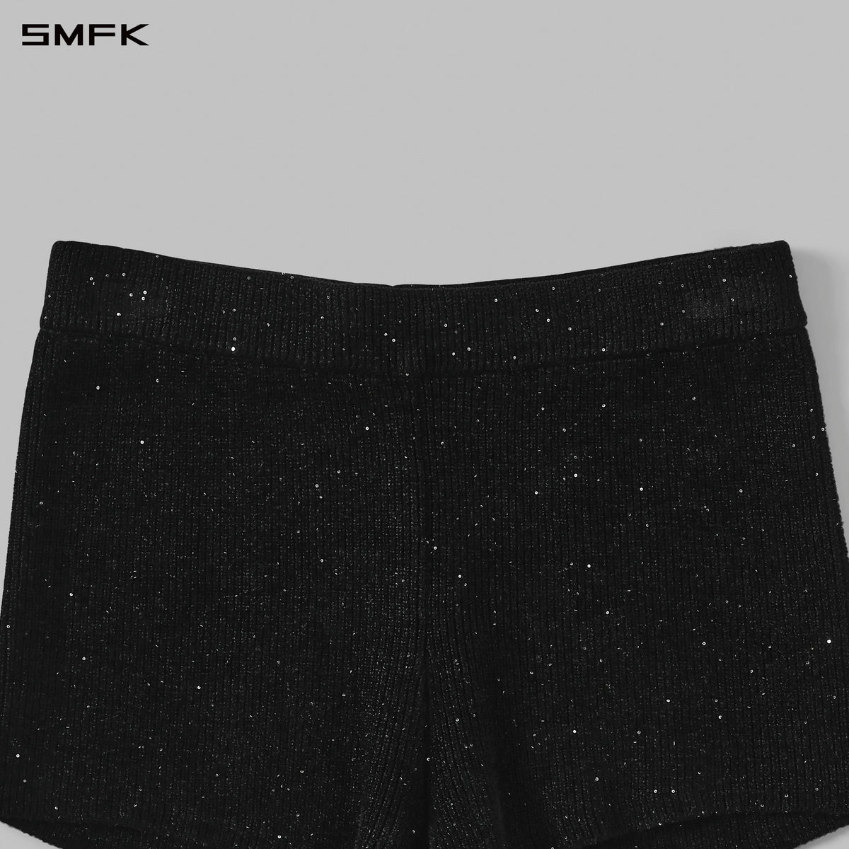 MYTH AEOLUS EVENING V-NECK KNIT SHORTS/STARRY VELVET GALAXY BLACK