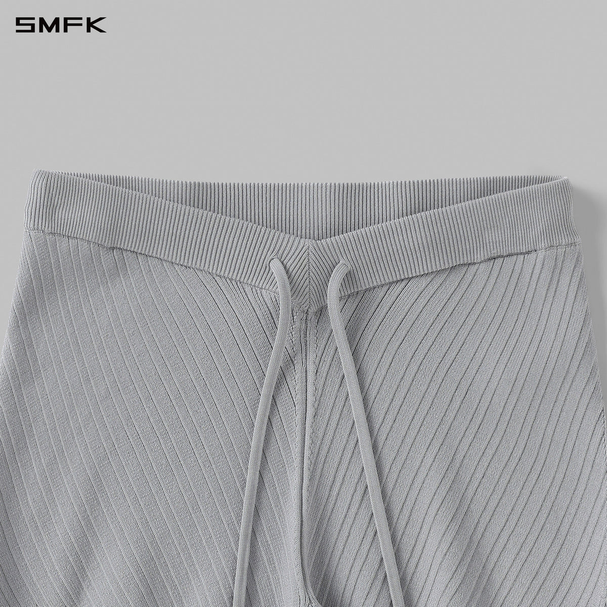 MYTH AEOLUS EVENING V-NECK KNIT SHORTS/LENZING TENCEL+SILK+COTTON GLACIER GREY