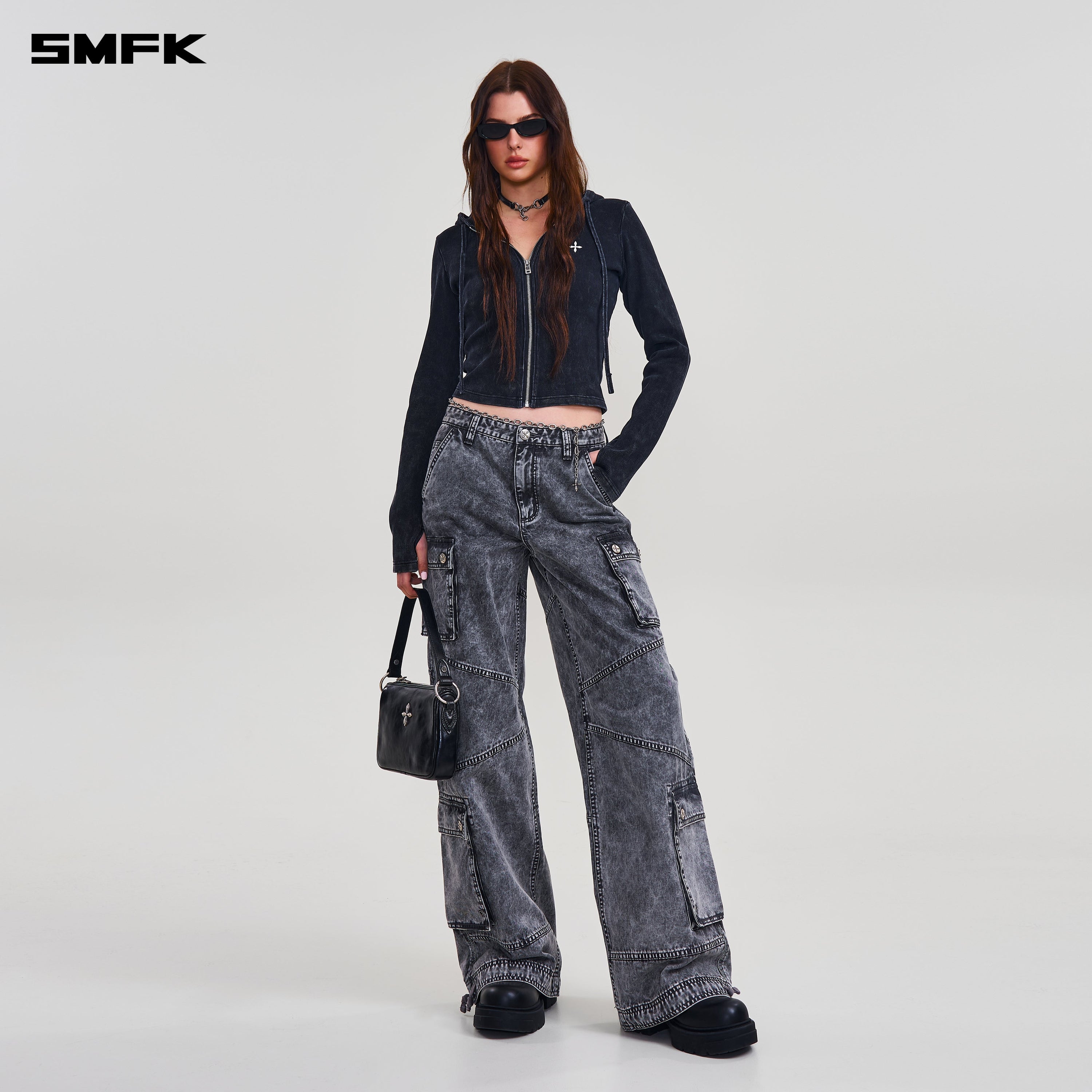 COMPASS RETRO TOWER CARGO PANTS STORM GREY