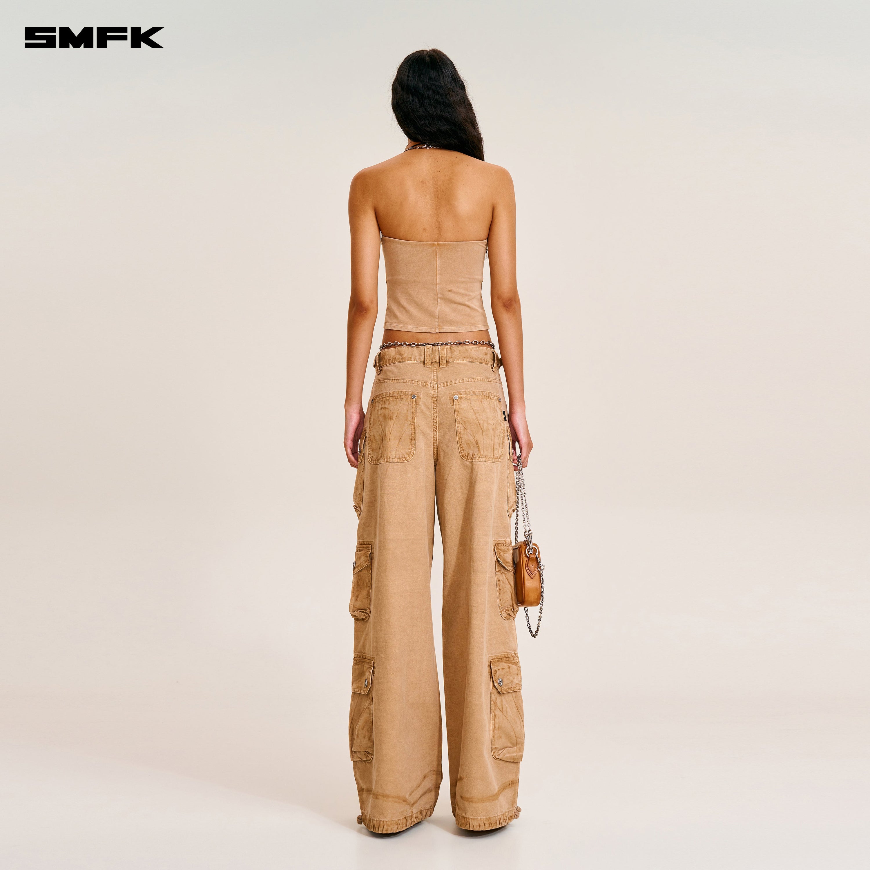 RAGE-WILD ORIGIN HANDCRAFT TOWER CARGO PANTS/GARMENT DYED SAND