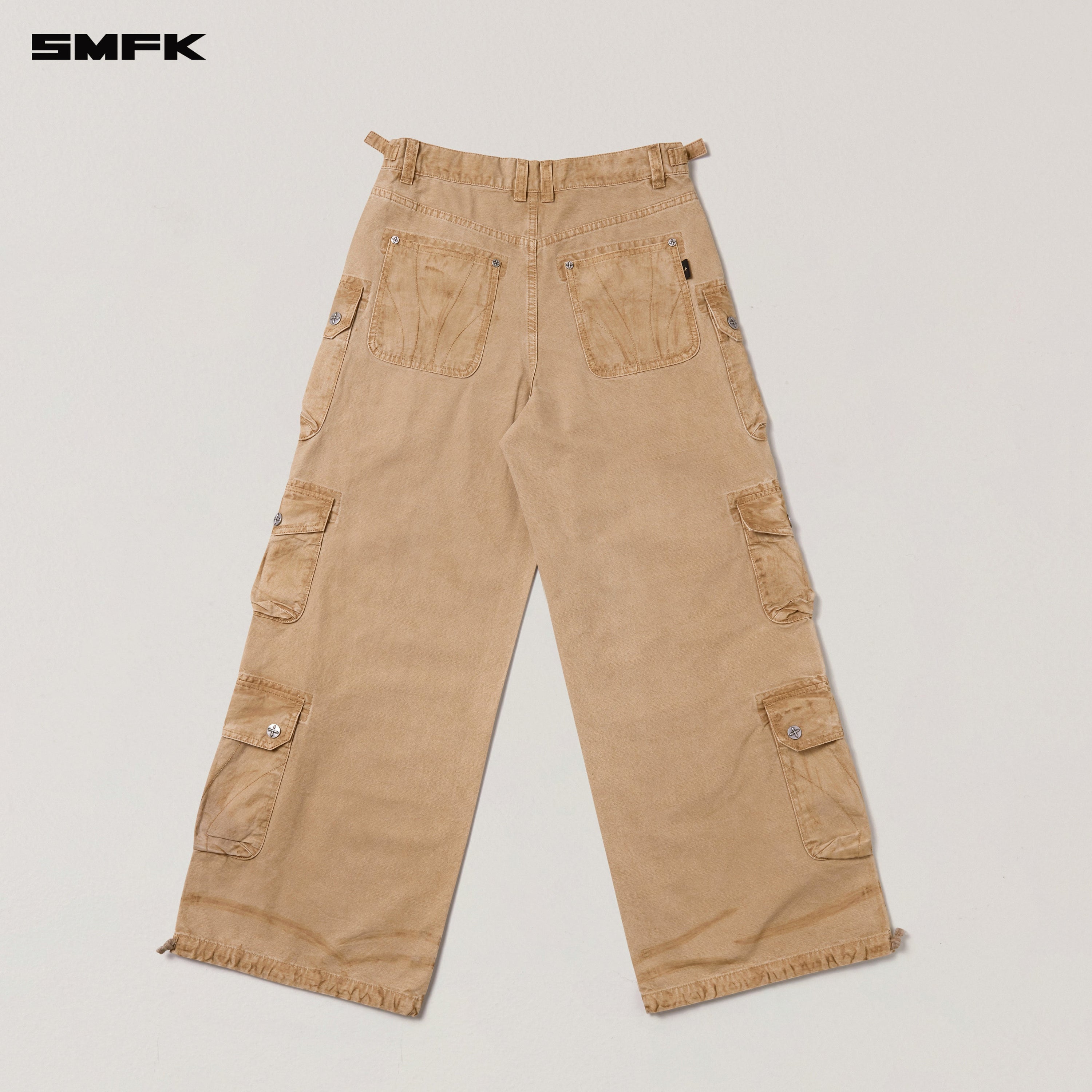 RAGE-WILD ORIGIN HANDCRAFT TOWER CARGO PANTS/GARMENT DYED SAND