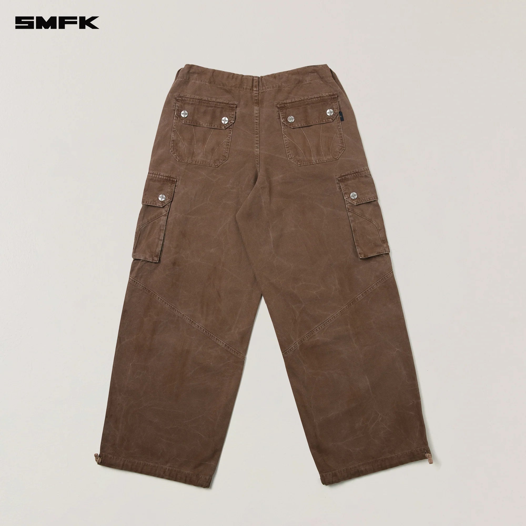 RAGE-WILD ORIGIN HANDCRAFT LOOSE PARA PANTS/GARMENT DYED SHADOW BROWN