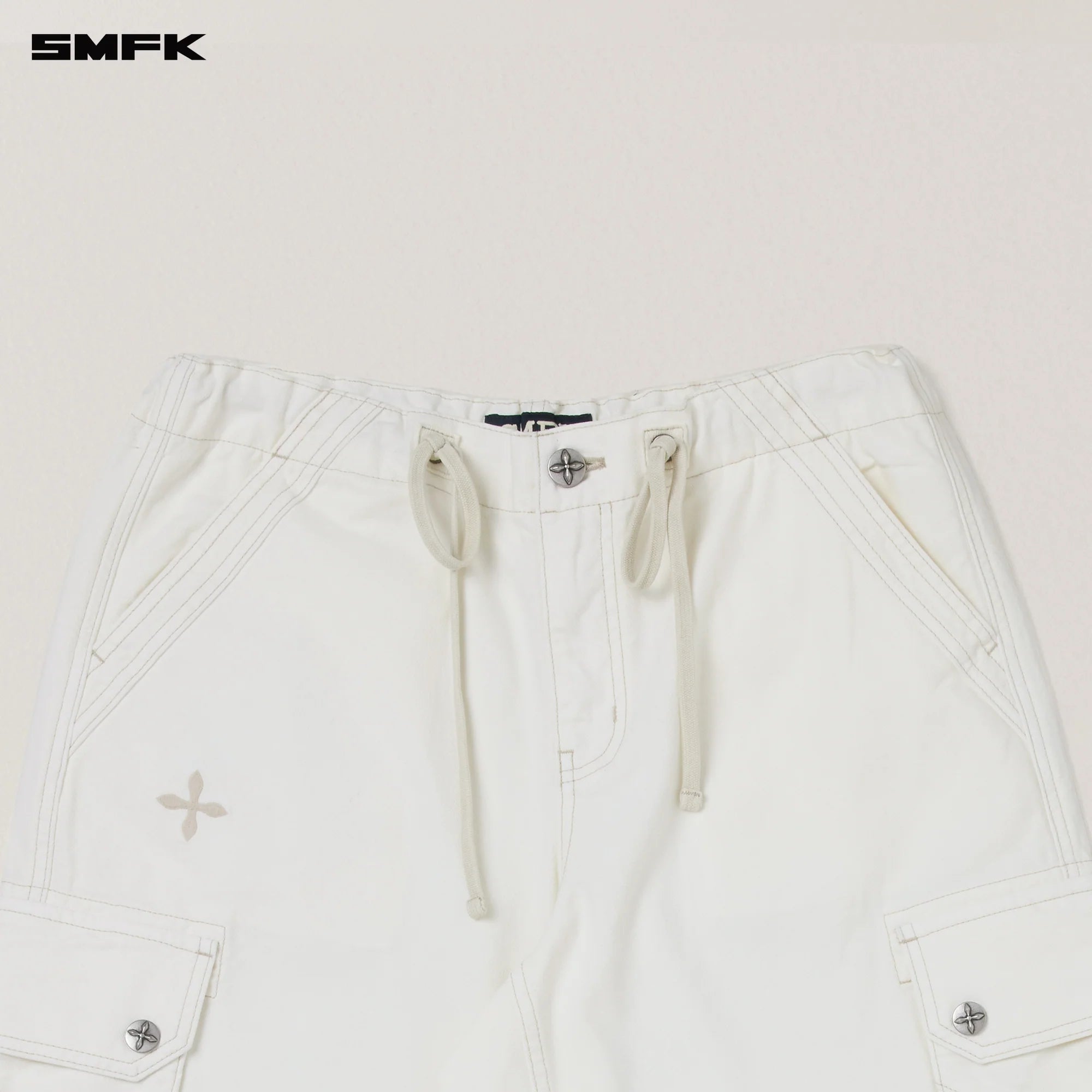 RAGE-WILD ORIGIN HANDCRAFT LOOSE PARA PANTS/GARMENT DYED SNOW MOUNTAIN WHITE