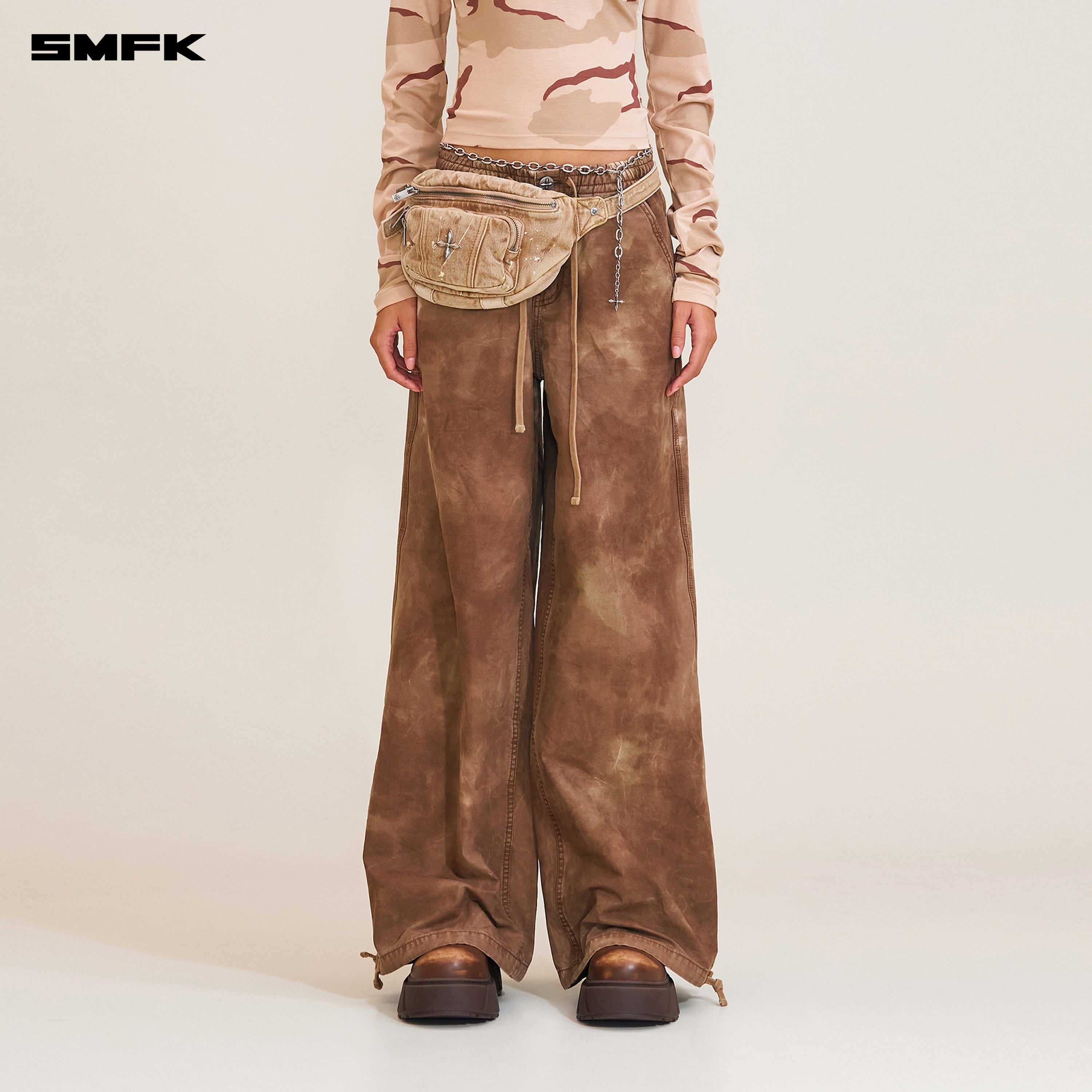 RAGE WILD ORIGIN HANDCRAFT TOWER SPORTS CARGO PANTS WILD HORSE BROWN