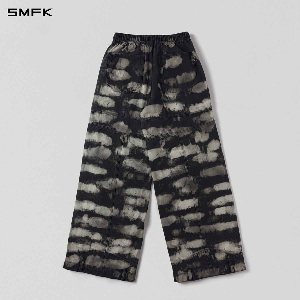 WILD  UPSIDE DOWN DENIM SPORTS PANTS/DENIM ANTIQUE TREATMENT+PAINTING/W INK CAMO