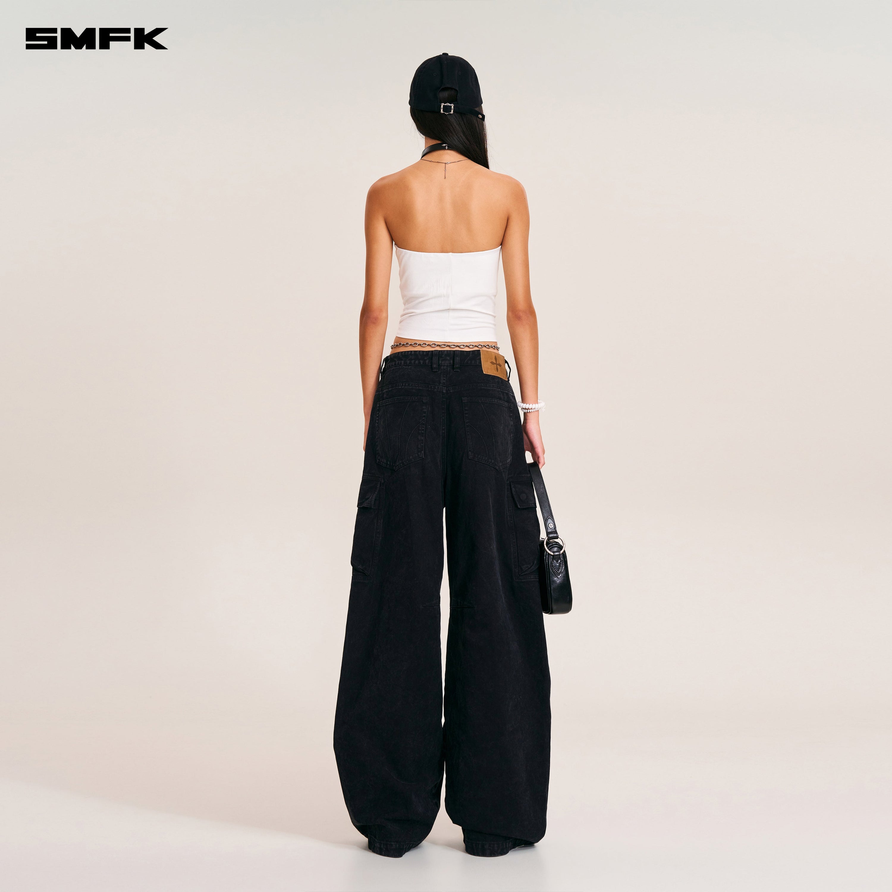 VINTAGE-STORM ONE CUT ARC CARGO PANTS/FADE DYE WILD BLACK