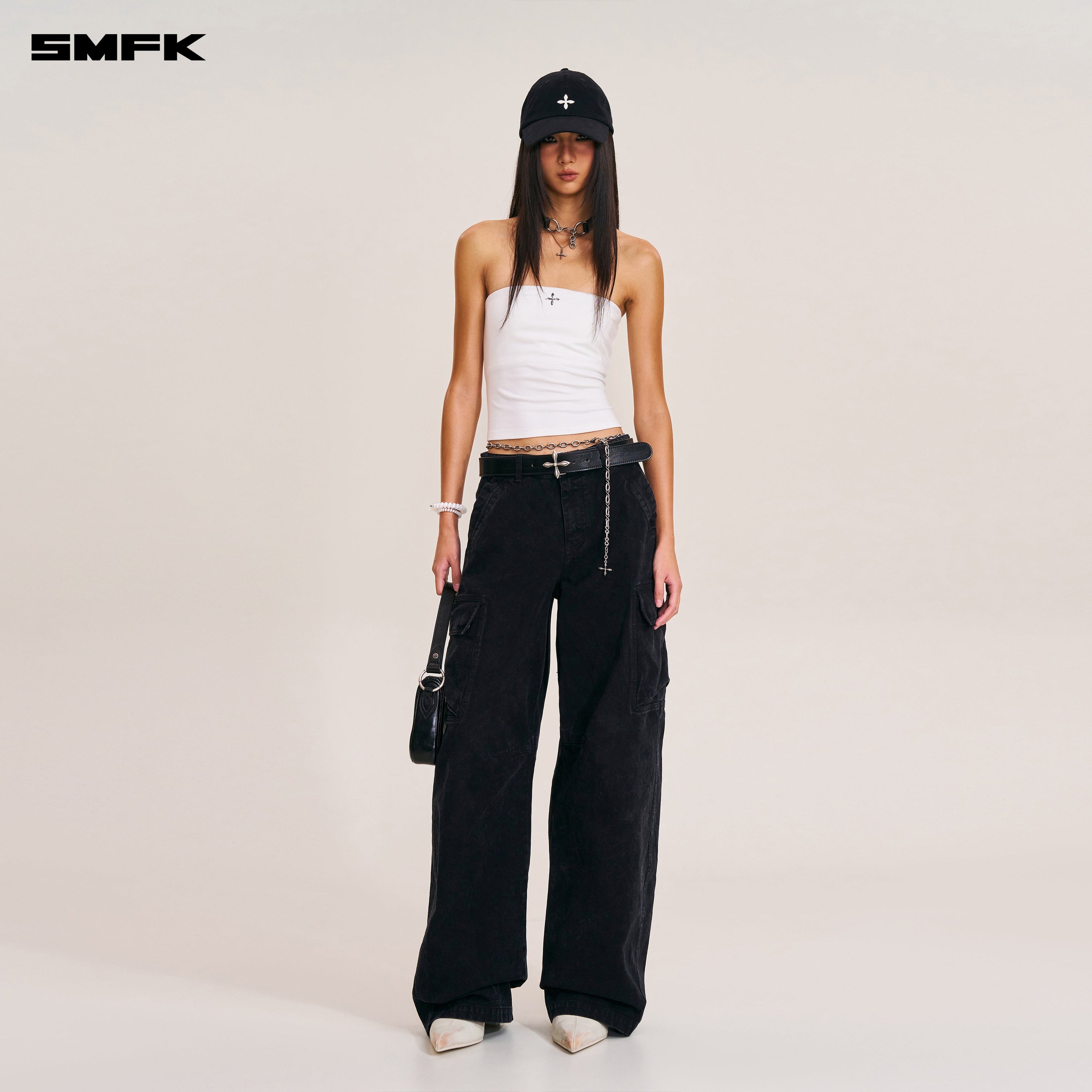 VINTAGE-STORM ONE CUT ARC CARGO PANTS/FADE DYE WILD BLACK