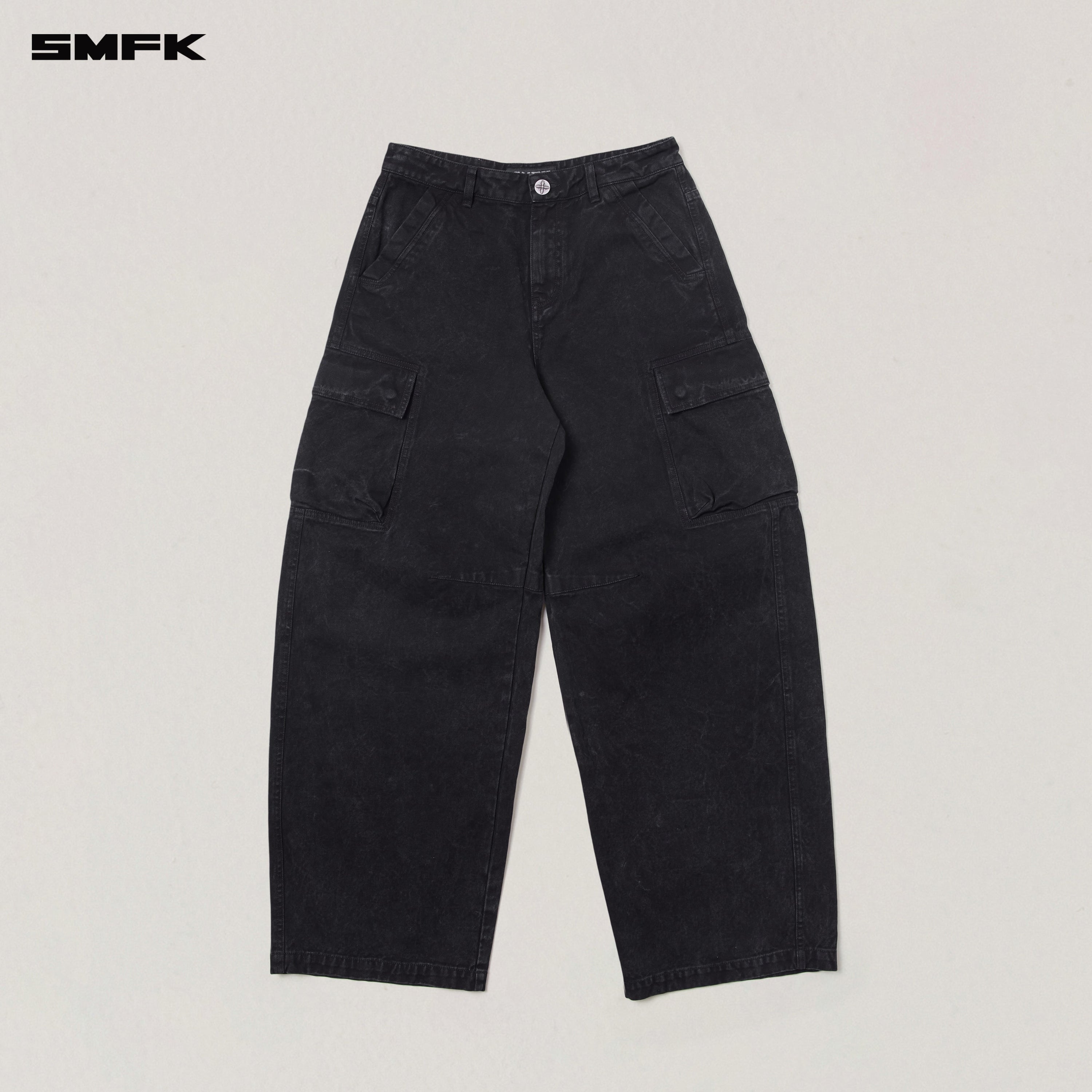 VINTAGE-STORM ONE CUT ARC CARGO PANTS/FADE DYE WILD BLACK