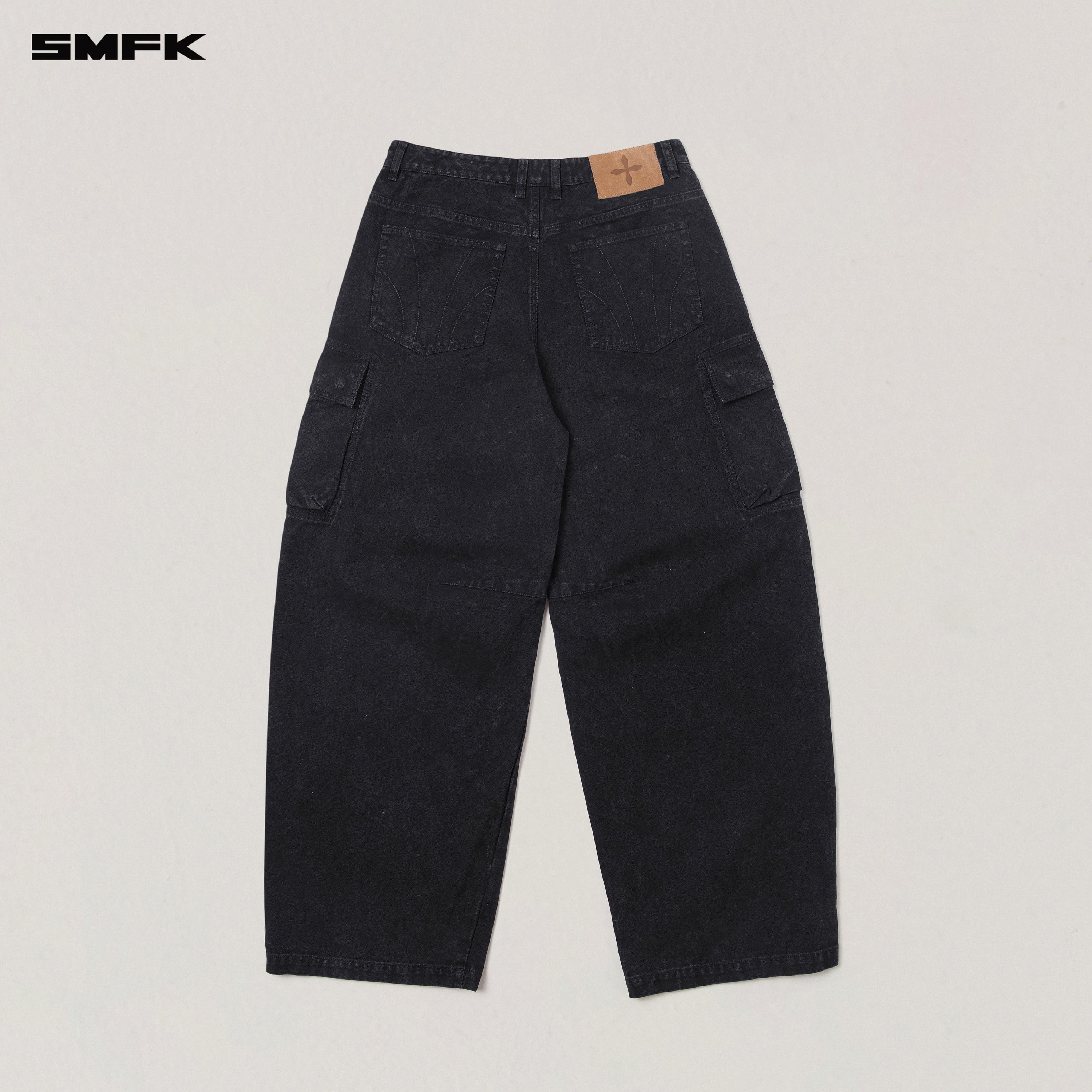 VINTAGE-STORM ONE CUT ARC CARGO PANTS/FADE DYE WILD BLACK