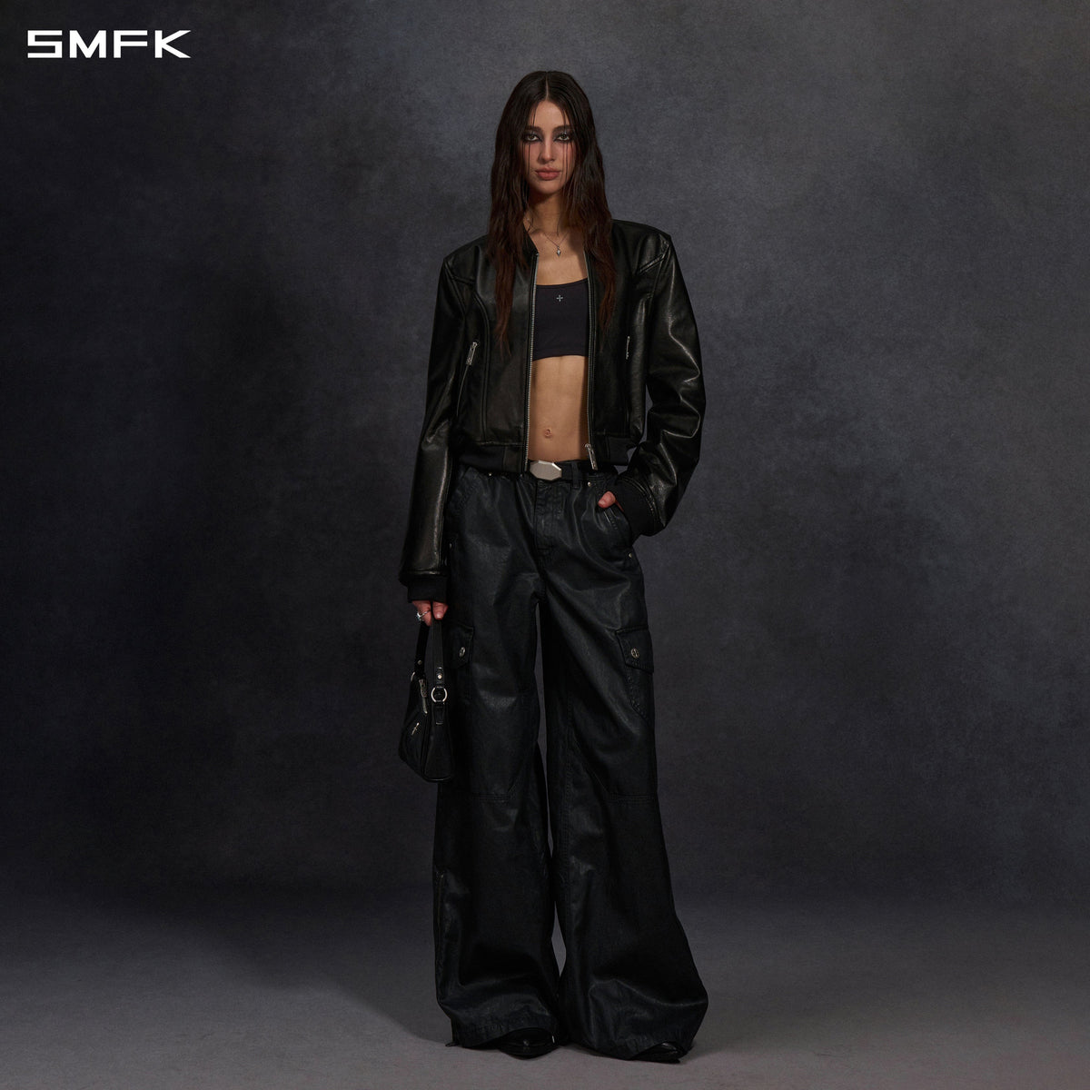 MIRAGE SIREN COLD DYE CARGO PANTS/COLD DYE+WAX/W INK BLACK