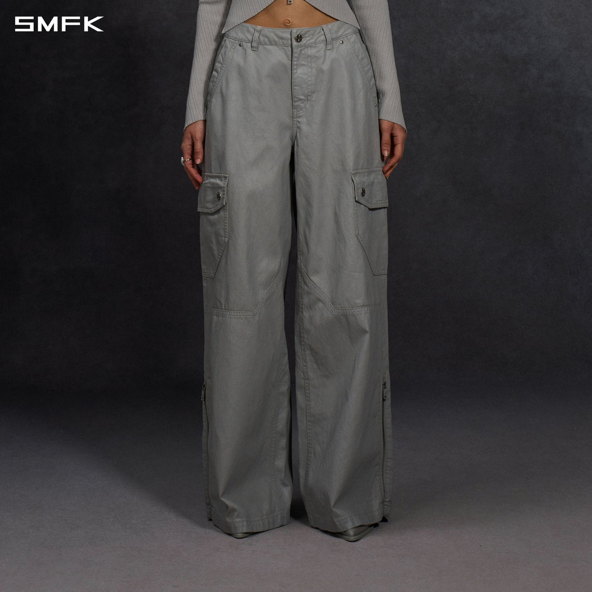 MIRAGE SIREN COLD DYE CARGO PANTS/COLD DYE+WAX/W MIST GREY
