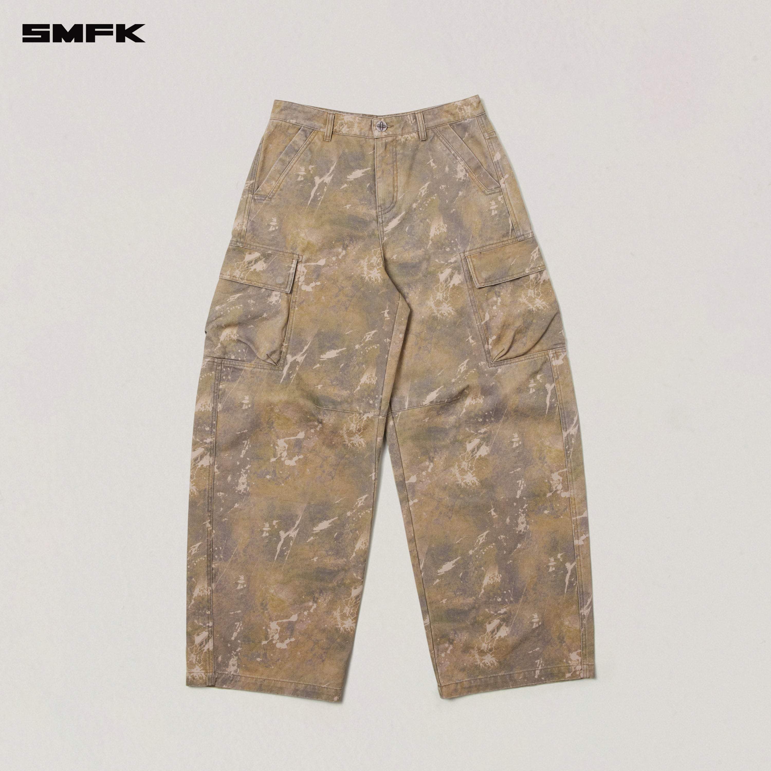 VINTAGE-STORM ONE CUT ARC CARGO PANTS/FADE DYE HURRICANE CAMOUFLAGE