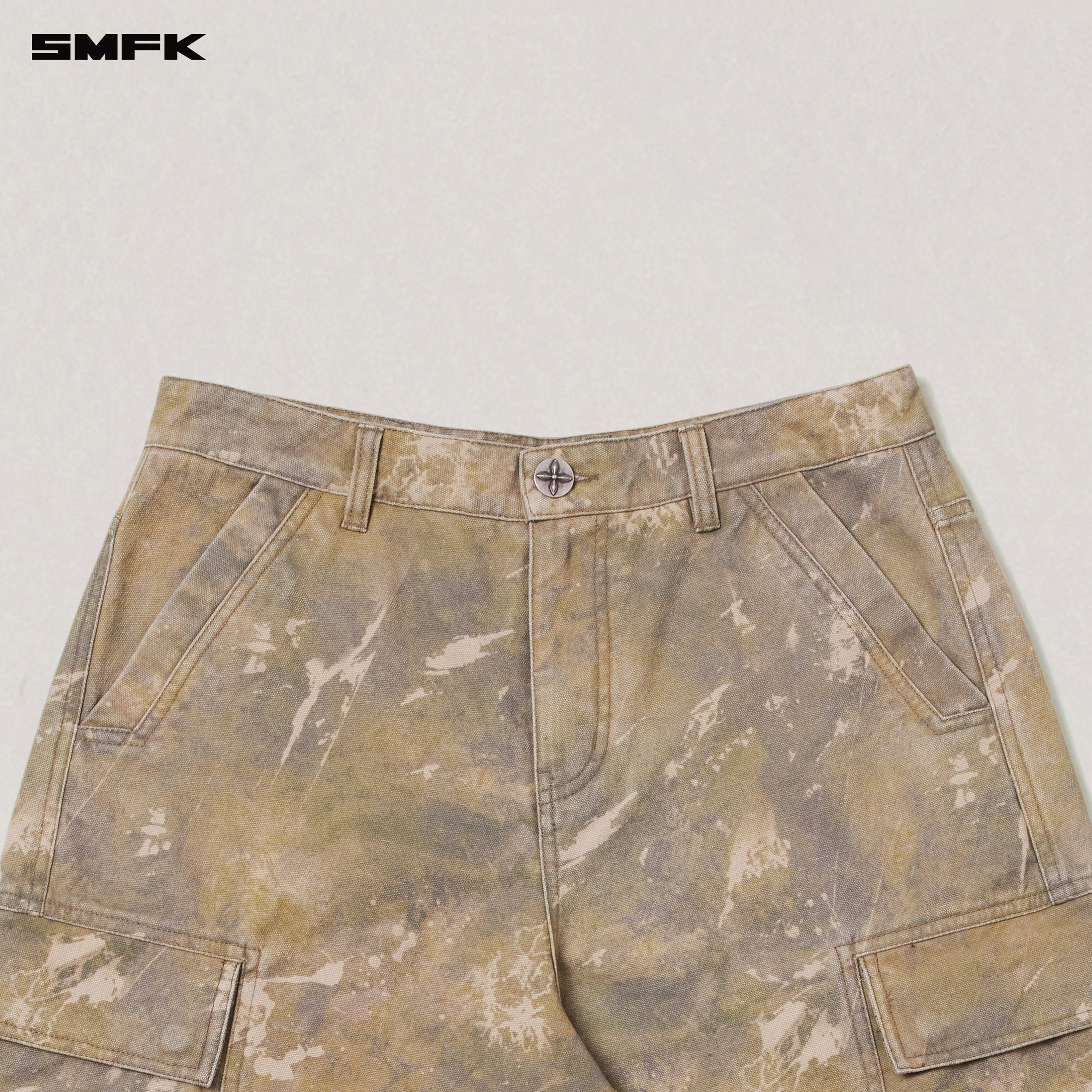 VINTAGE-STORM ONE CUT ARC CARGO PANTS/FADE DYE HURRICANE CAMOUFLAGE