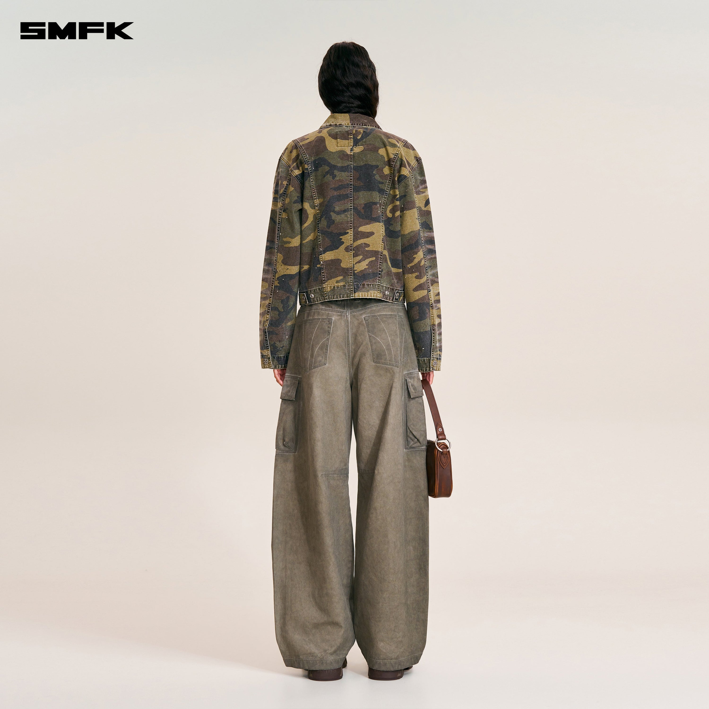 VINTAGE-STORM ONE CUT ARC CARGO PANTS/FADE DYE WILD BROWN